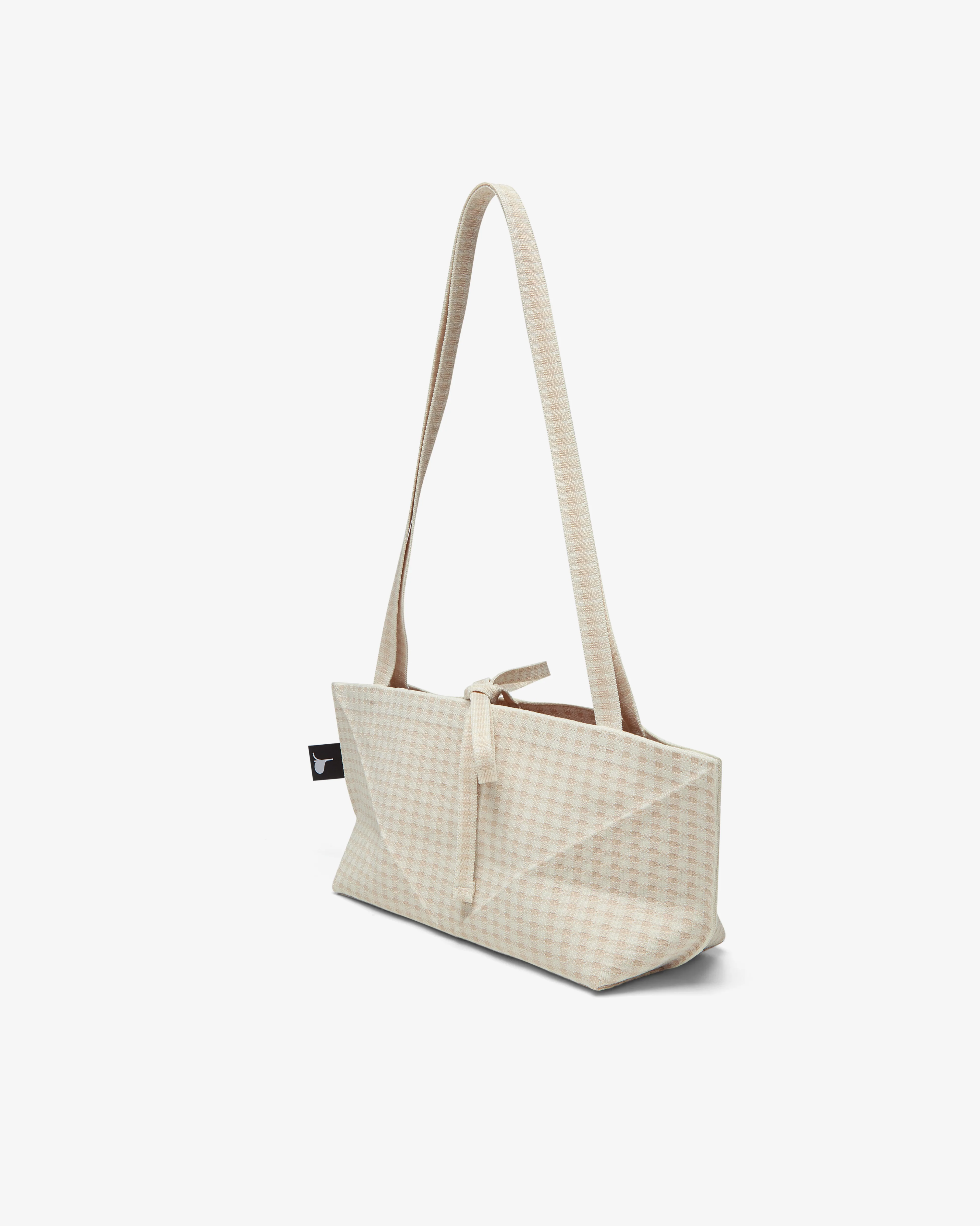 softromaine - Women's Square Origami Knit Rectangle Bag - (Petit Sand) - Image 2
