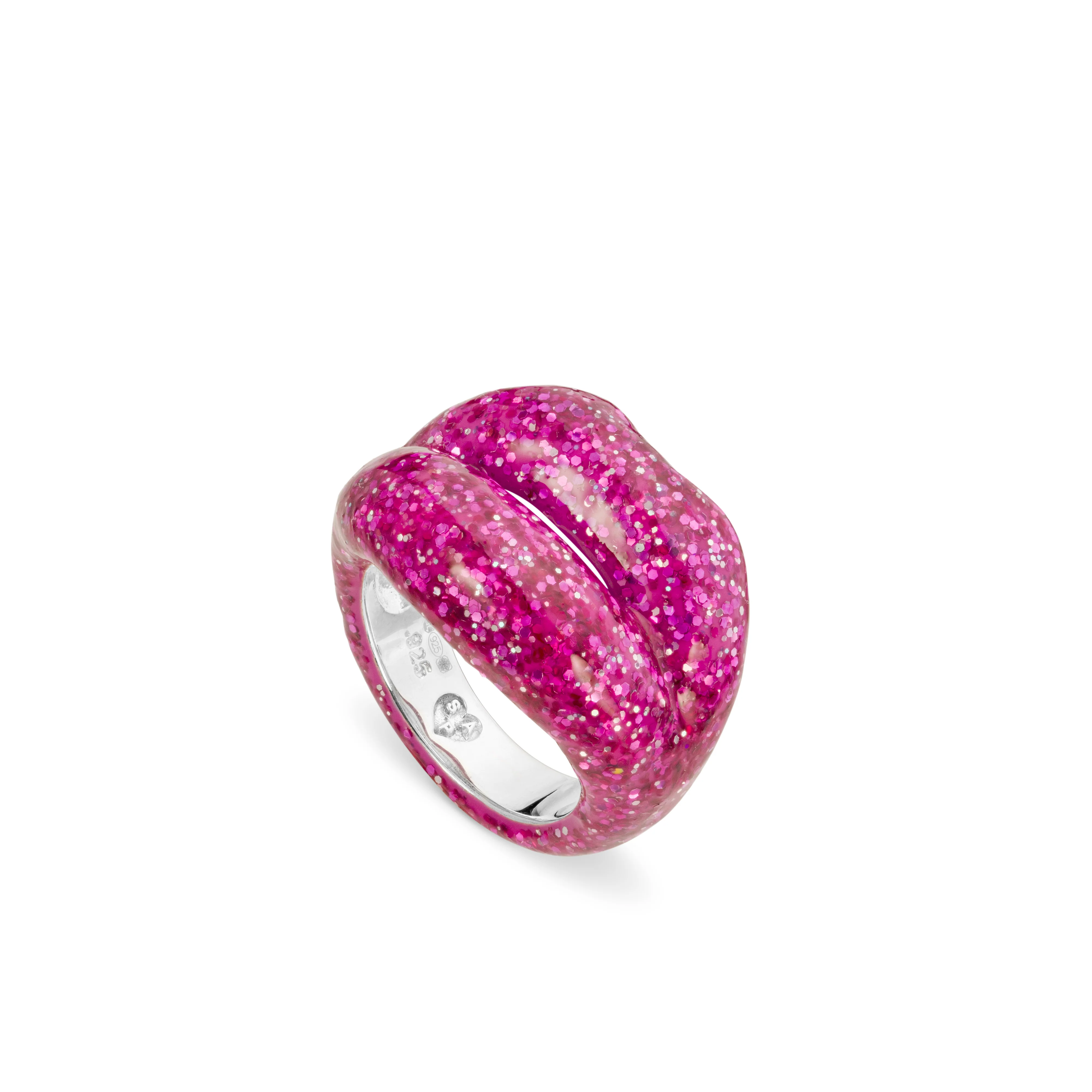 Solange - Hotlips Ring - (Glitter Pink) - Image 2