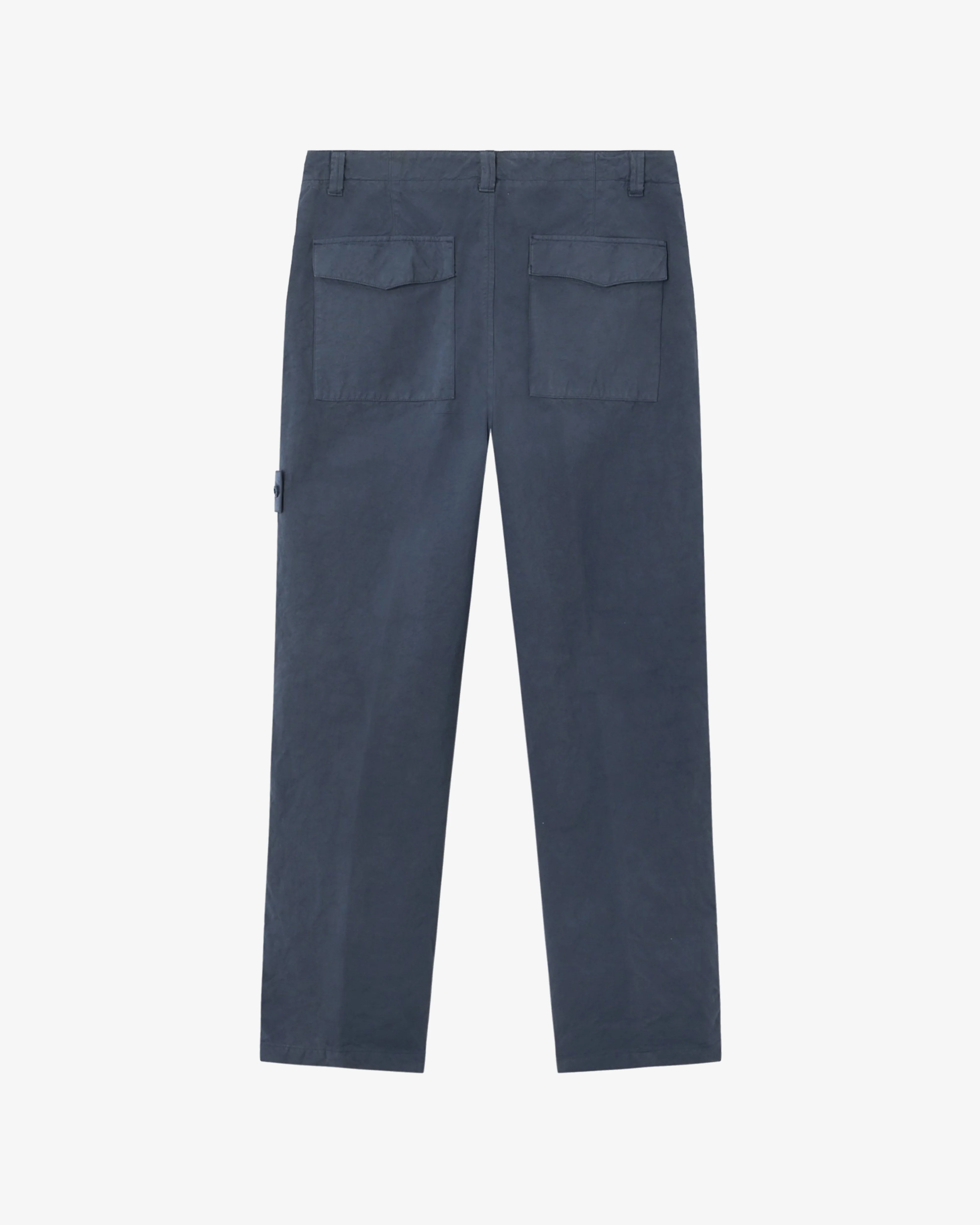 Stone Island - Men's Cotton Linen Canvas Trousers - (Slate Blue) - Image 2