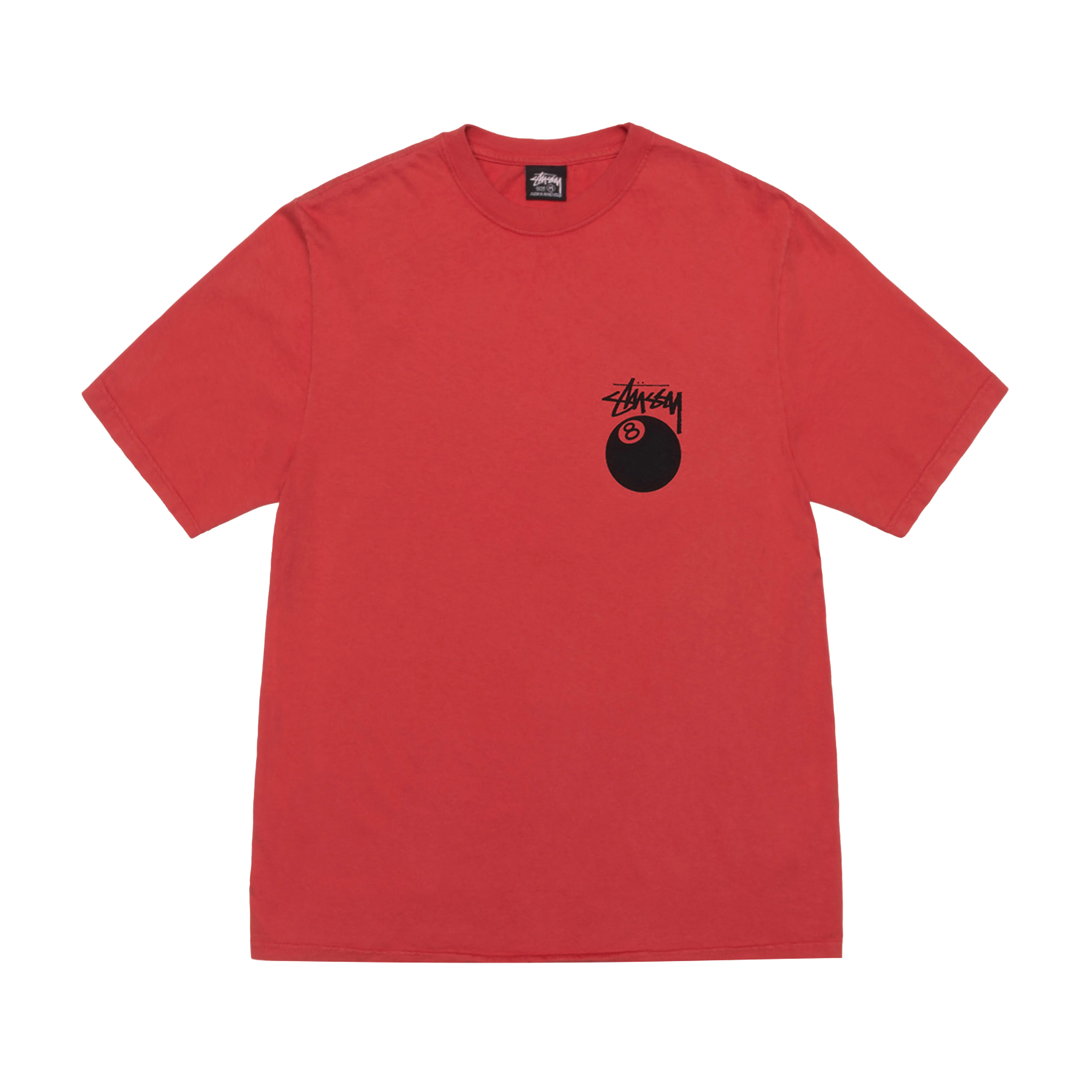 Stüssy - Men's 8 Ball Pig. Dyed T-Shirt - (Guava) - Image 2