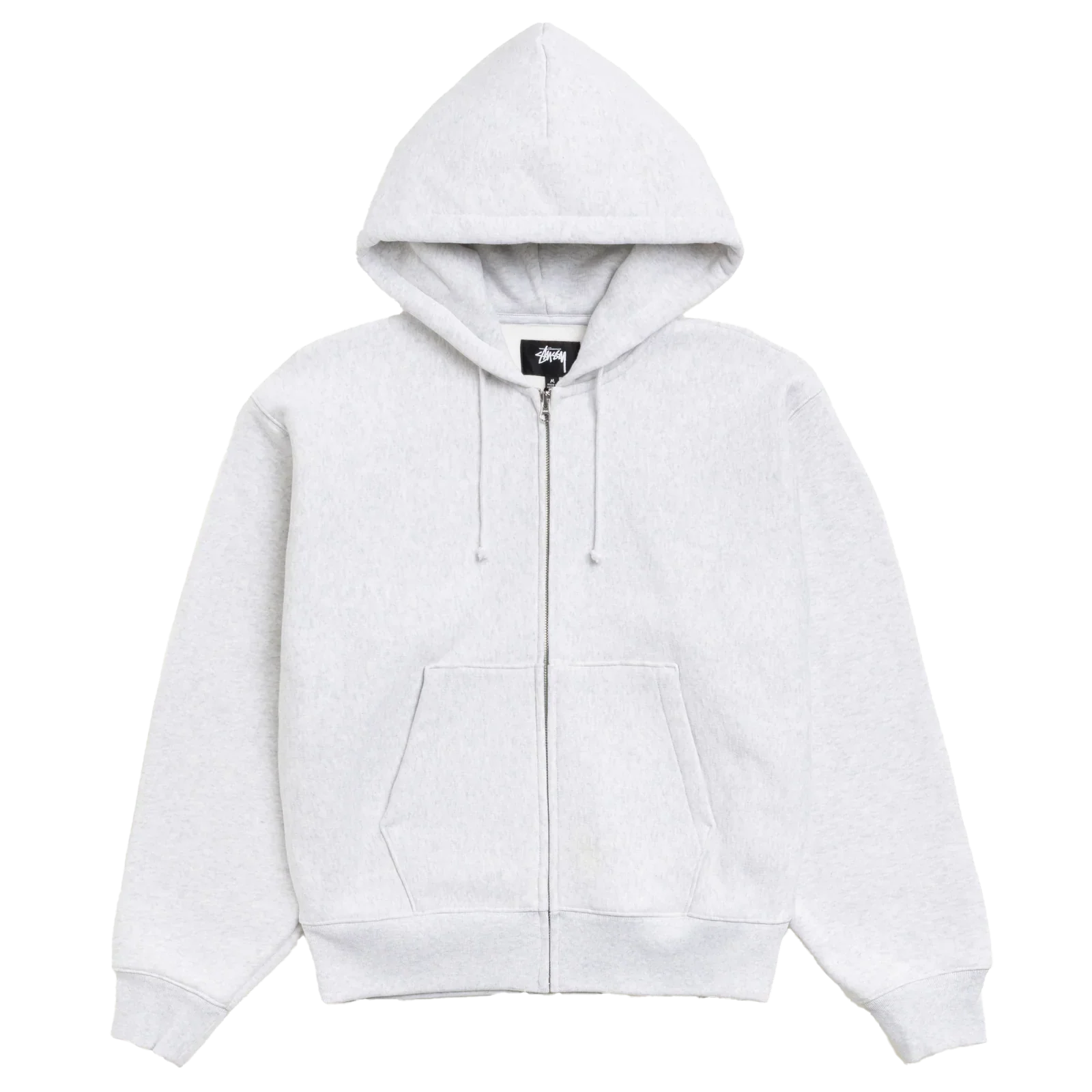 Stüssy - Men's Basic Diamond Zip Hood - (Ash Heather) - Image 2