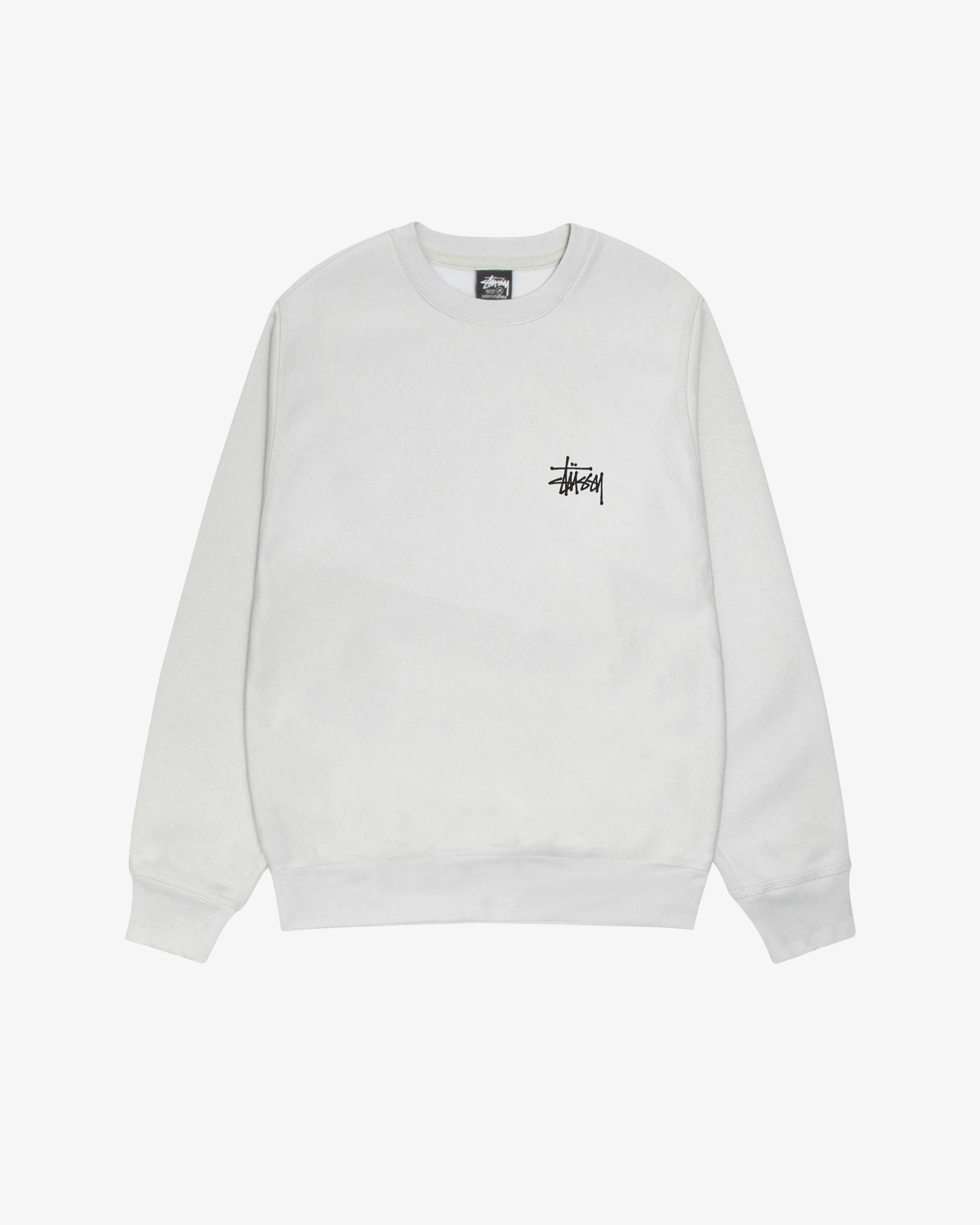 Stüssy - Men's Basic Stüssy Crew - (Fog) - Image 2