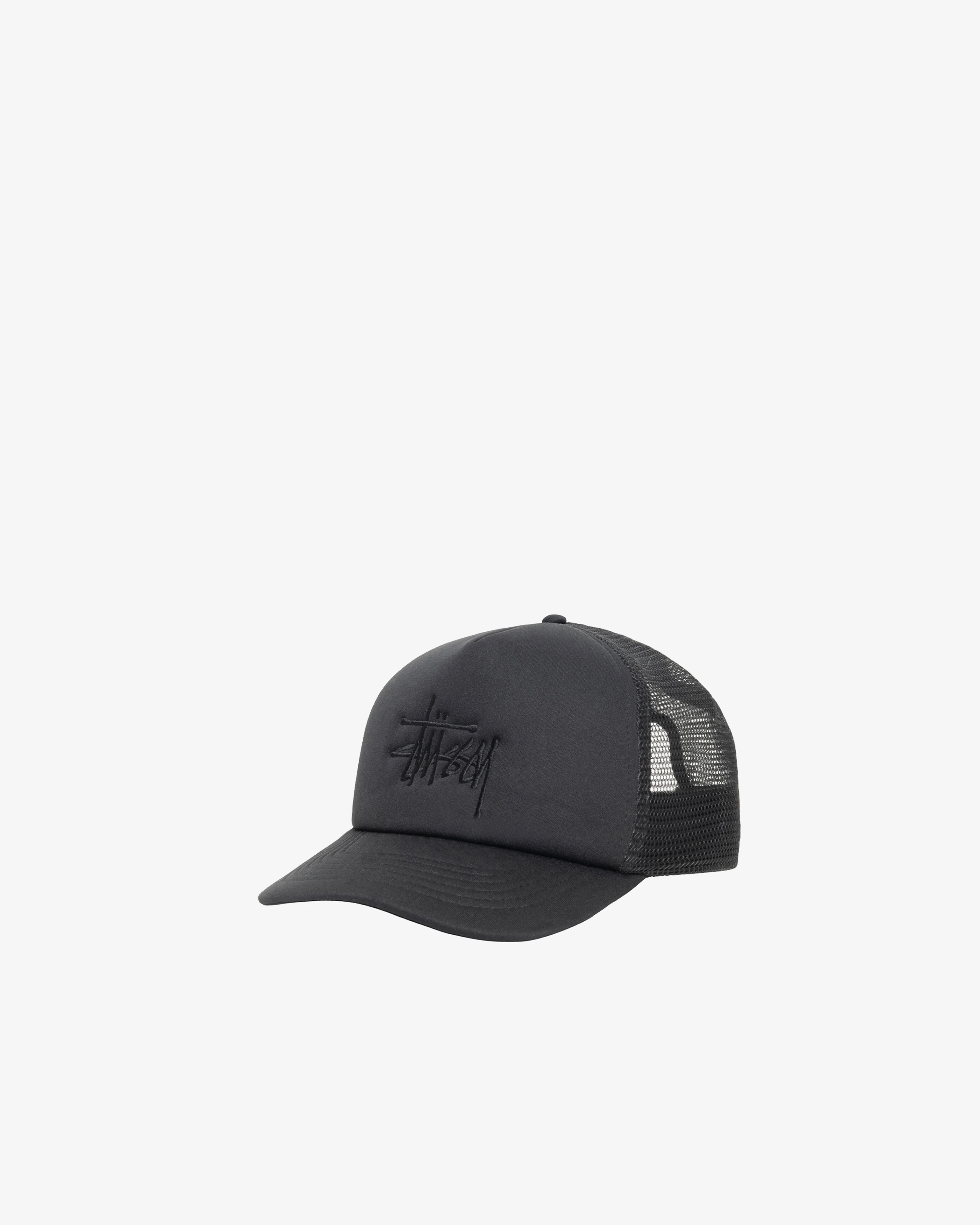 Stüssy - Men's Big Basic Trucker Cap - (Shadow Black) - Image 2