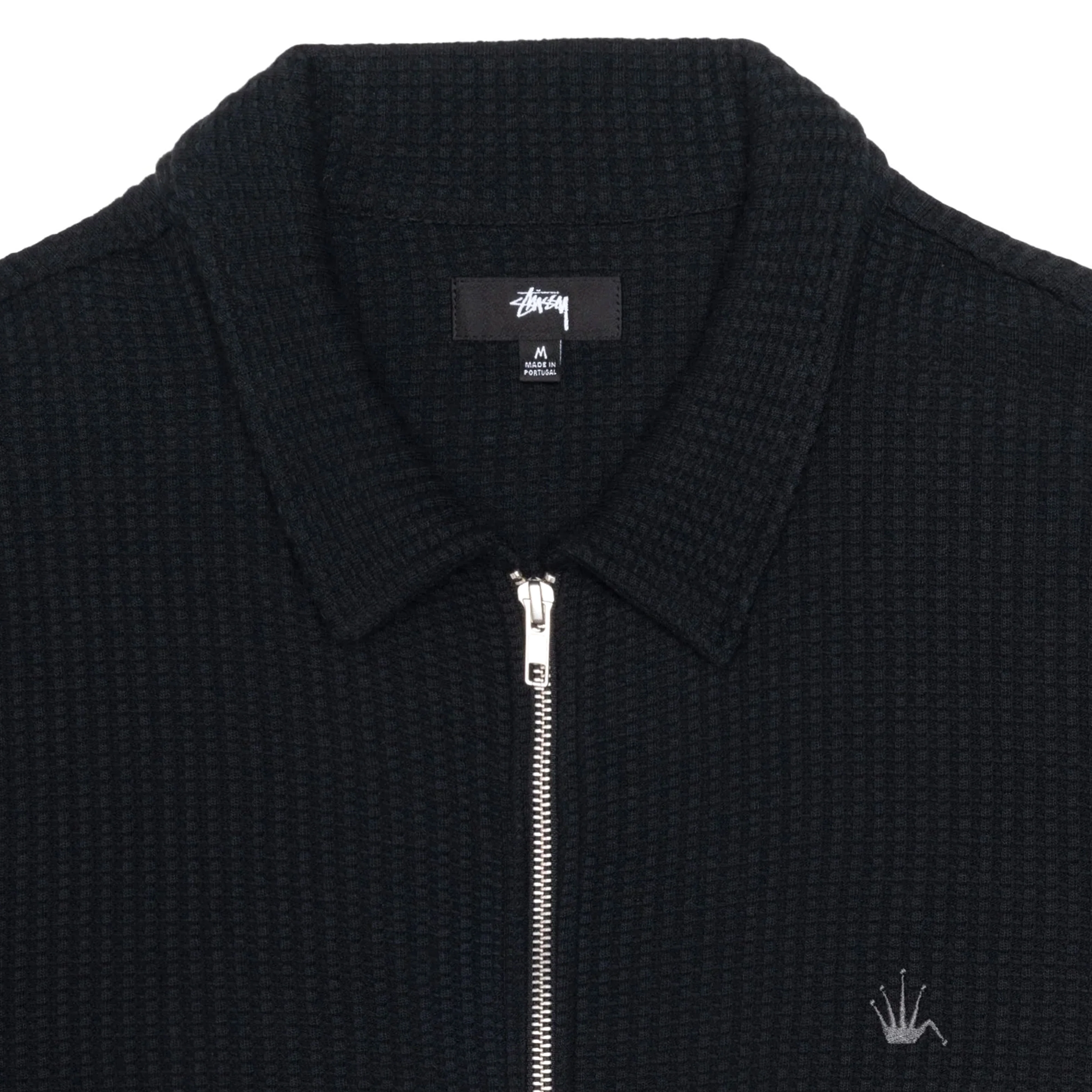 Stüssy - Men's Big Thermal Zip Shirt - (Black) - Image 3