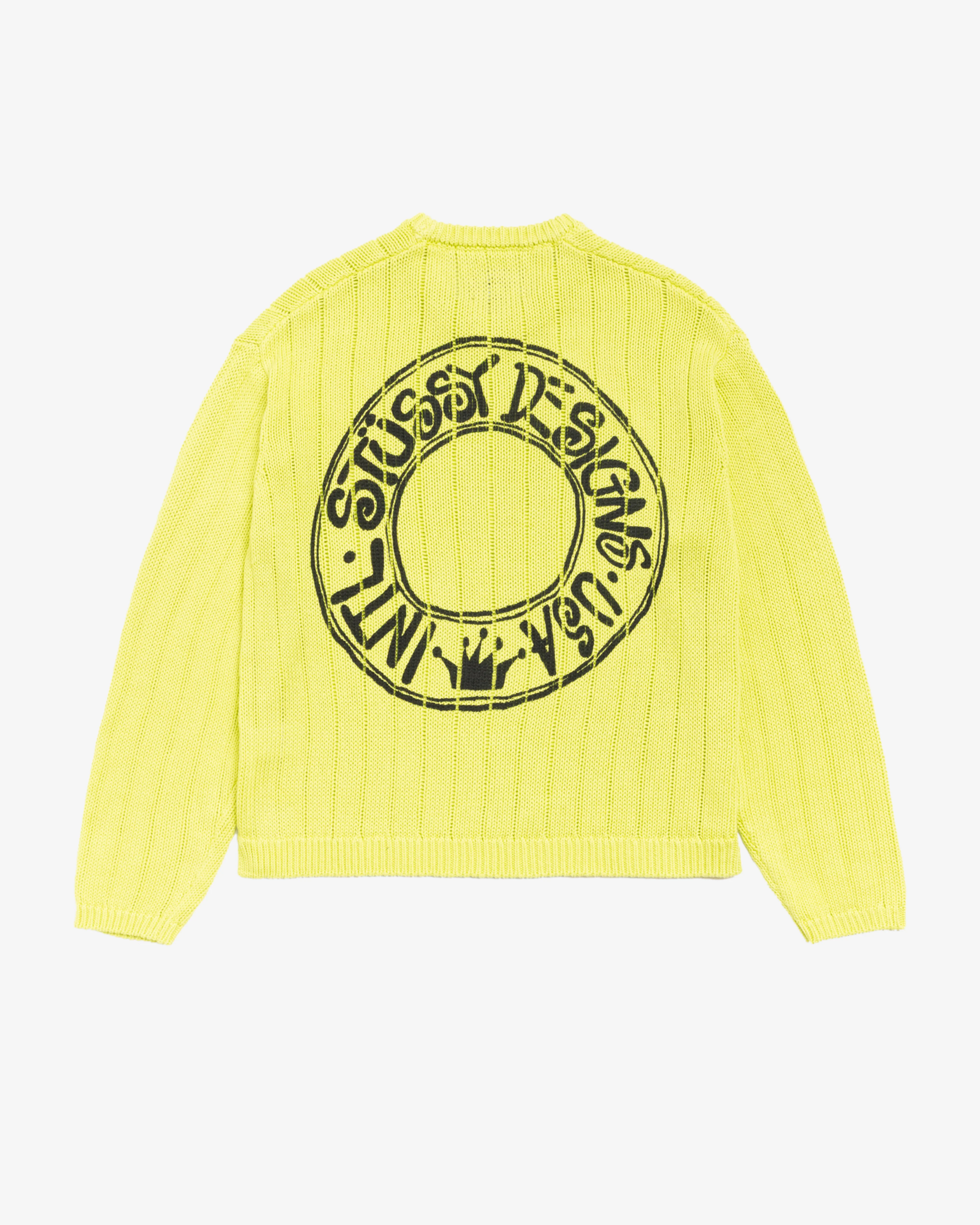 Stüssy - Men's Buana Logo Sweater - (Lime) - Image 2