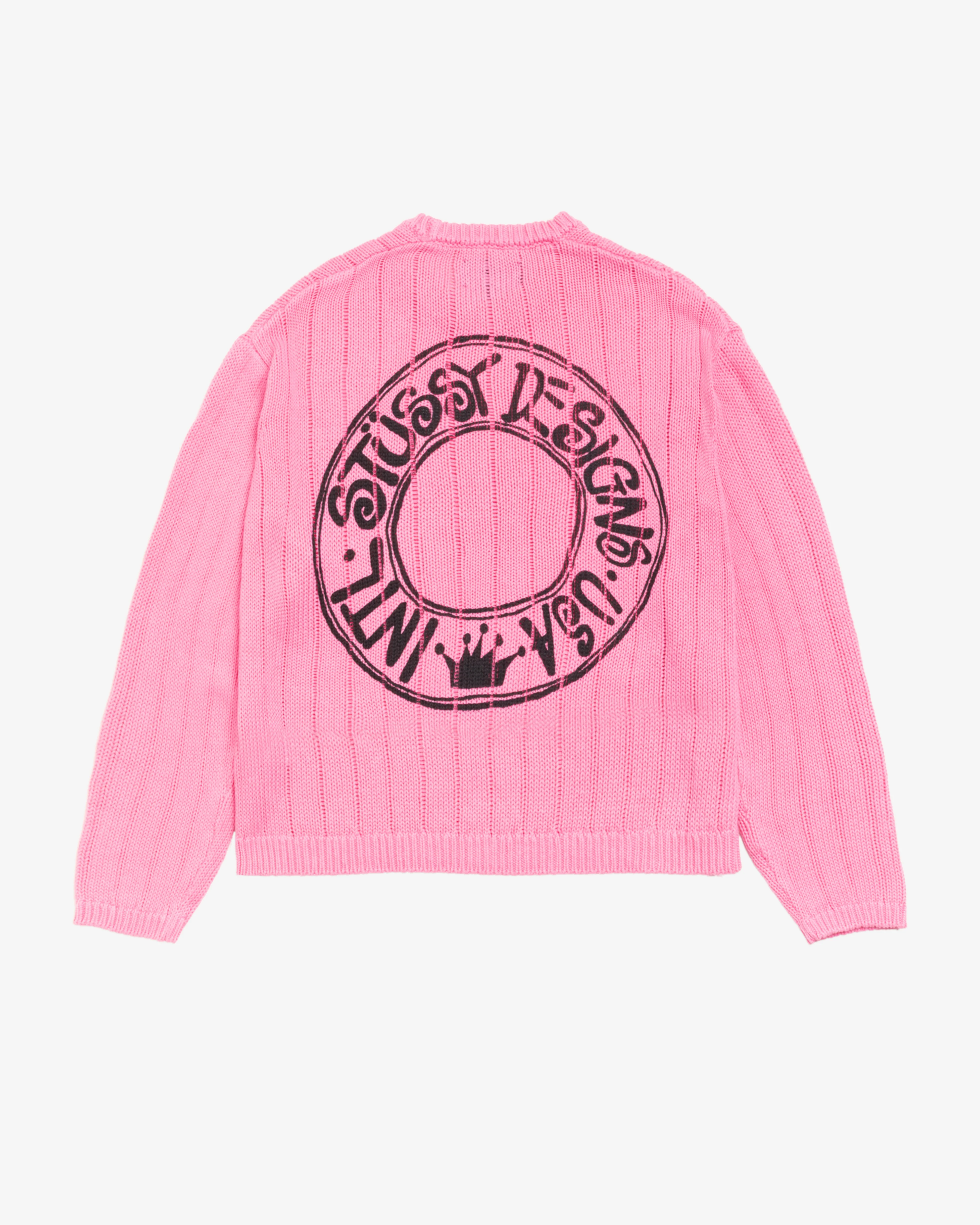 Stüssy - Men's Buana Logo Sweater - (Pink) - Image 2