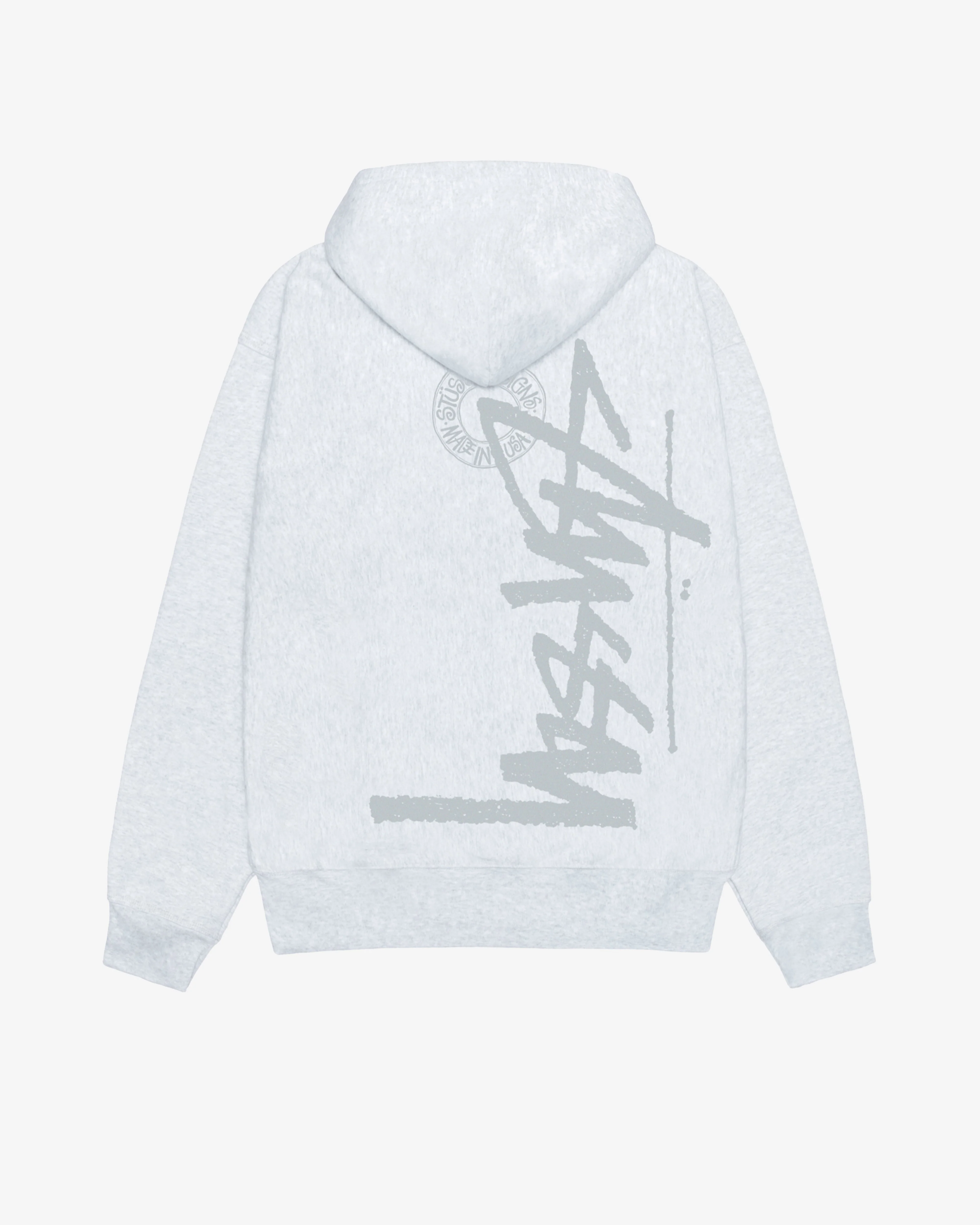 Stüssy - Men's Buana Stock Zip Hoodie - (Ash Heather)