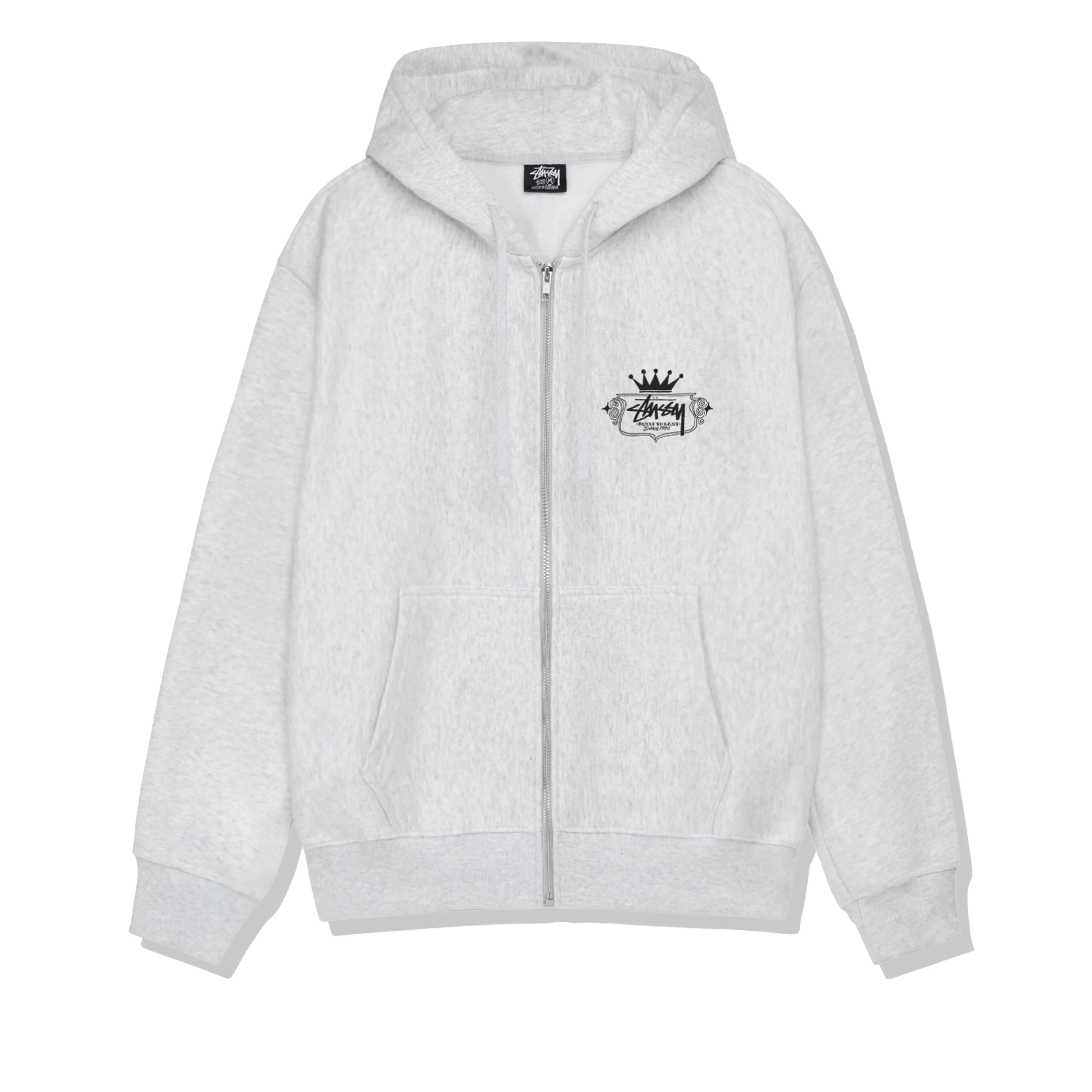Stussy - Men's Built To Last Zip Hoodie - (Ash Heather)