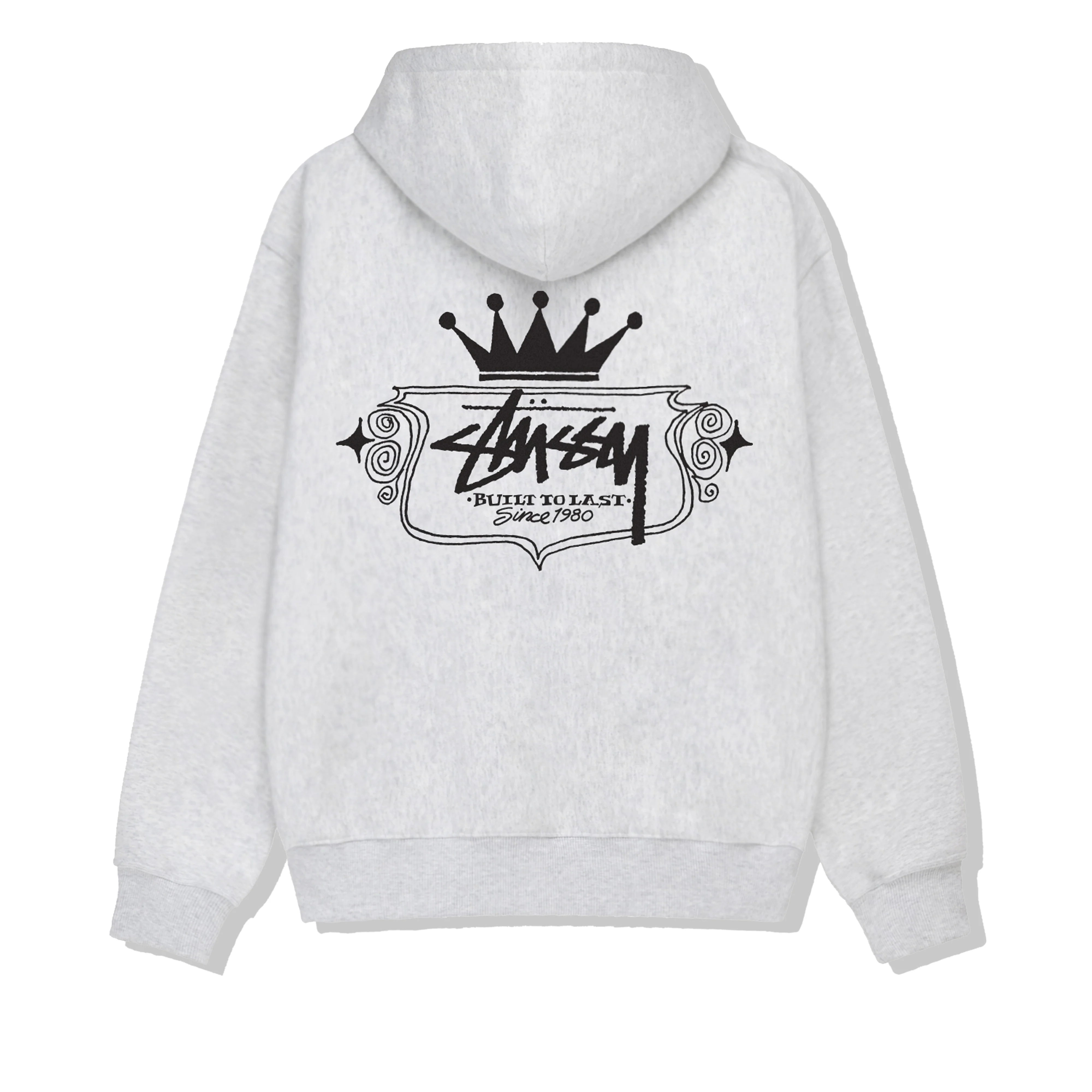 Stussy - Men's Built To Last Zip Hoodie - (Ash Heather) - Image 2