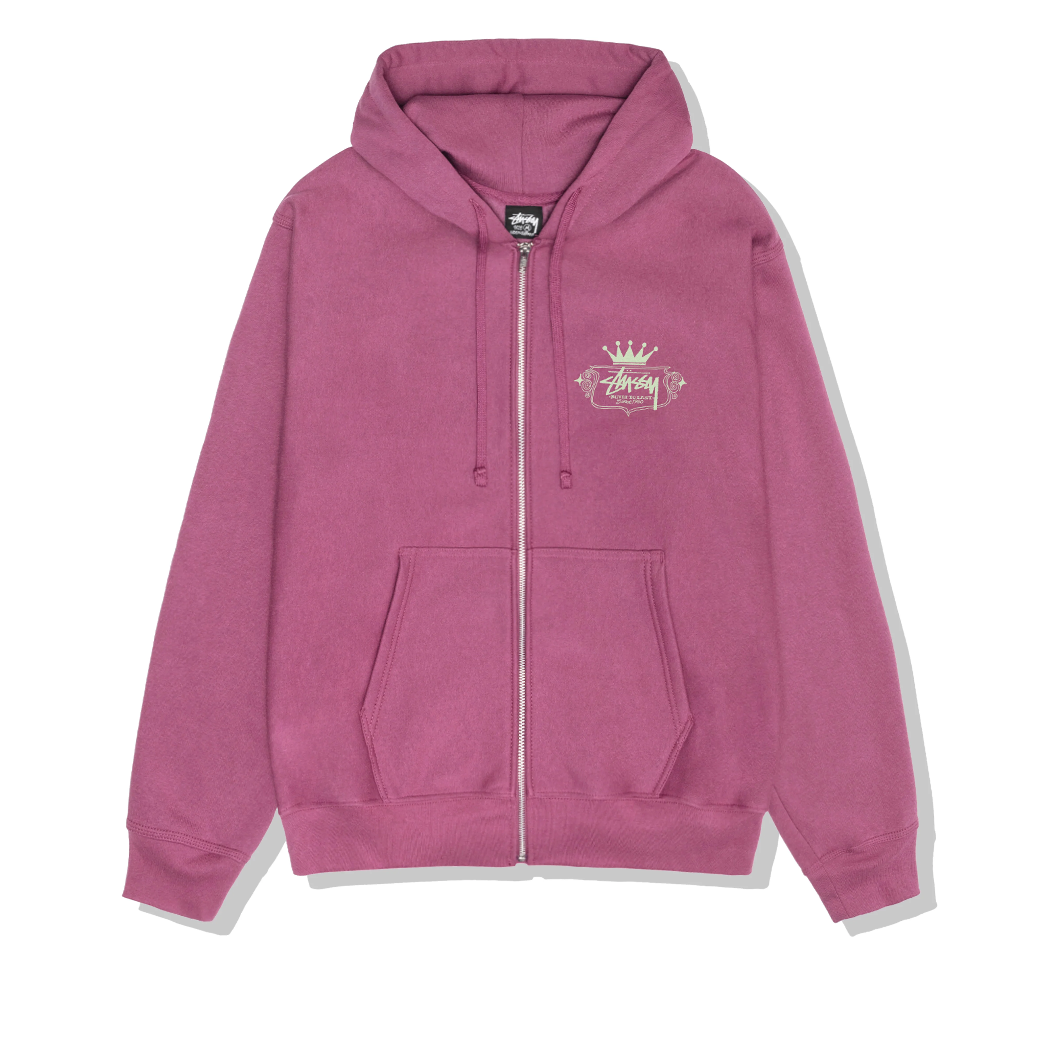 Stussy - Men's Built To Last Zip Hoodie - (Berry)