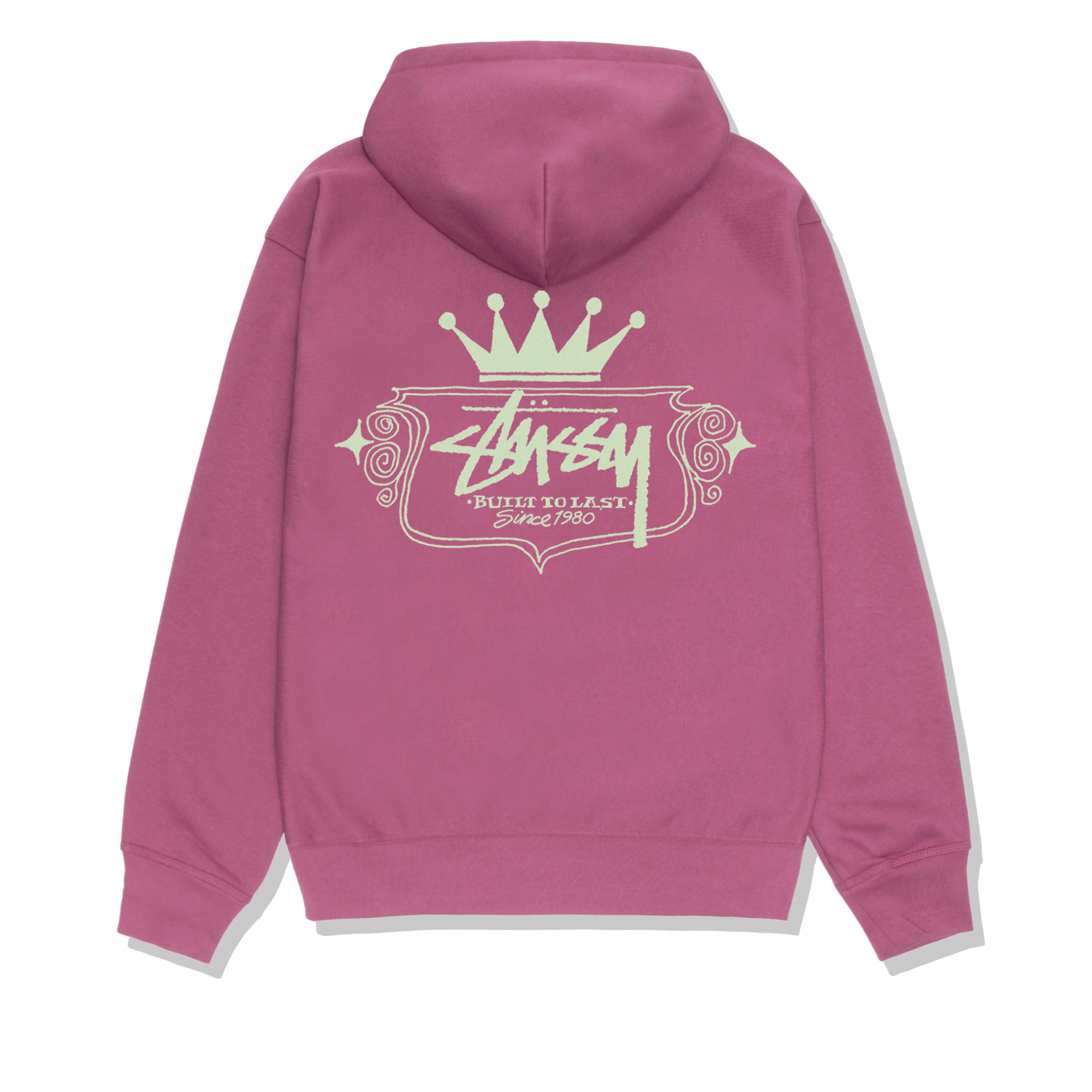 Stussy - Men's Built To Last Zip Hoodie - (Berry) - Image 2