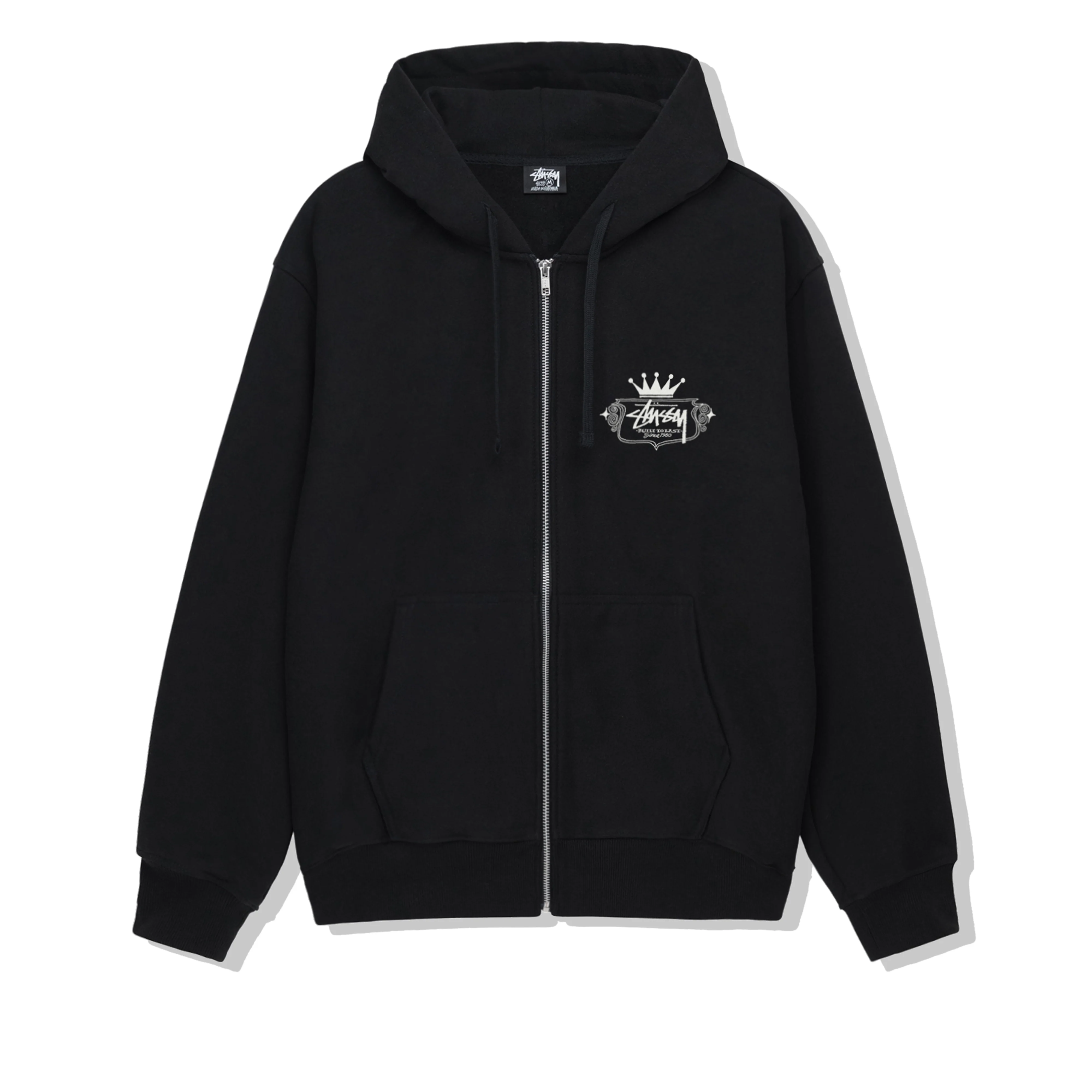 Stussy - Men's Built To Last Zip Hoodie - (Black)