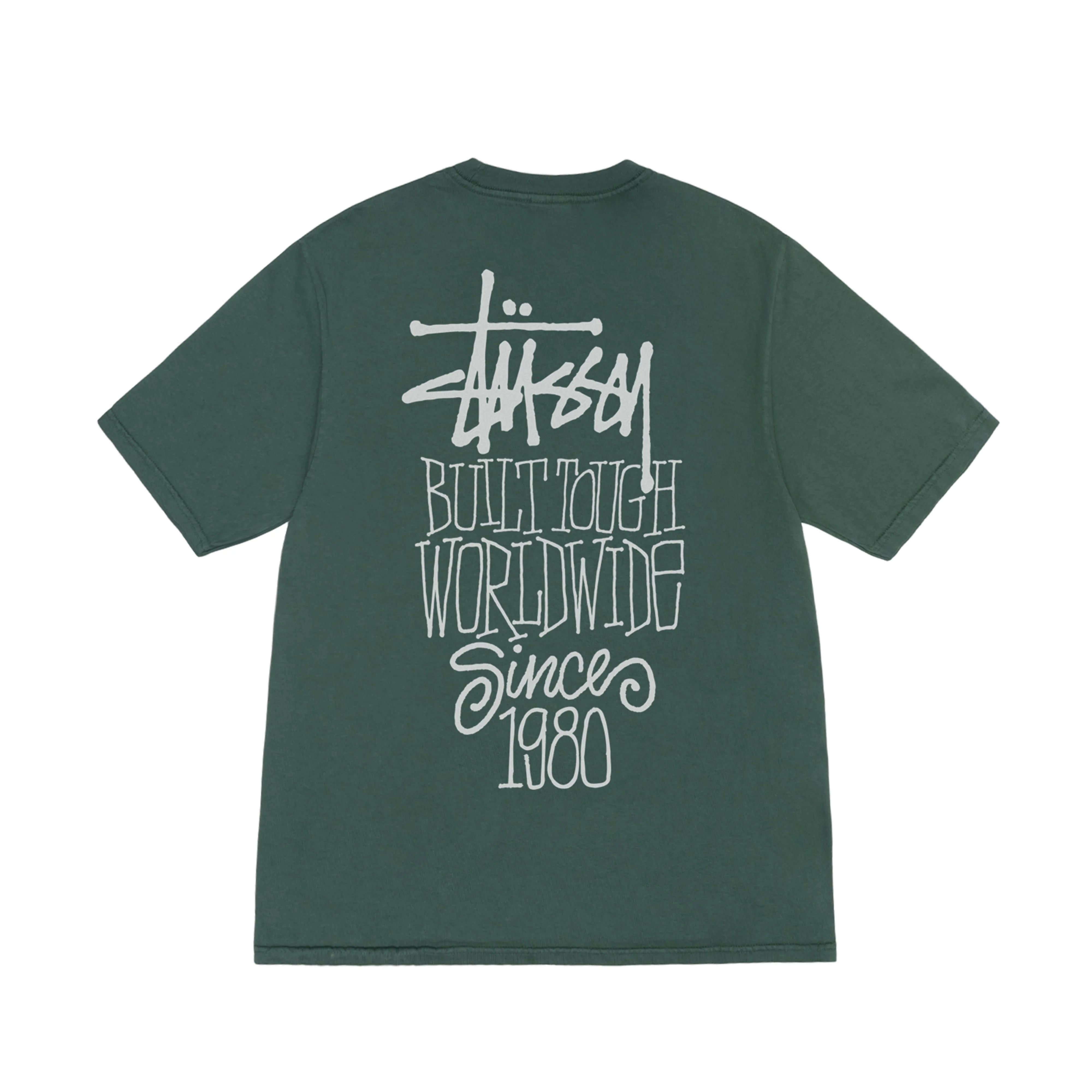 Stüssy - Men's Built Tough Pig. Dyed Tee - (Forest) - Image 2