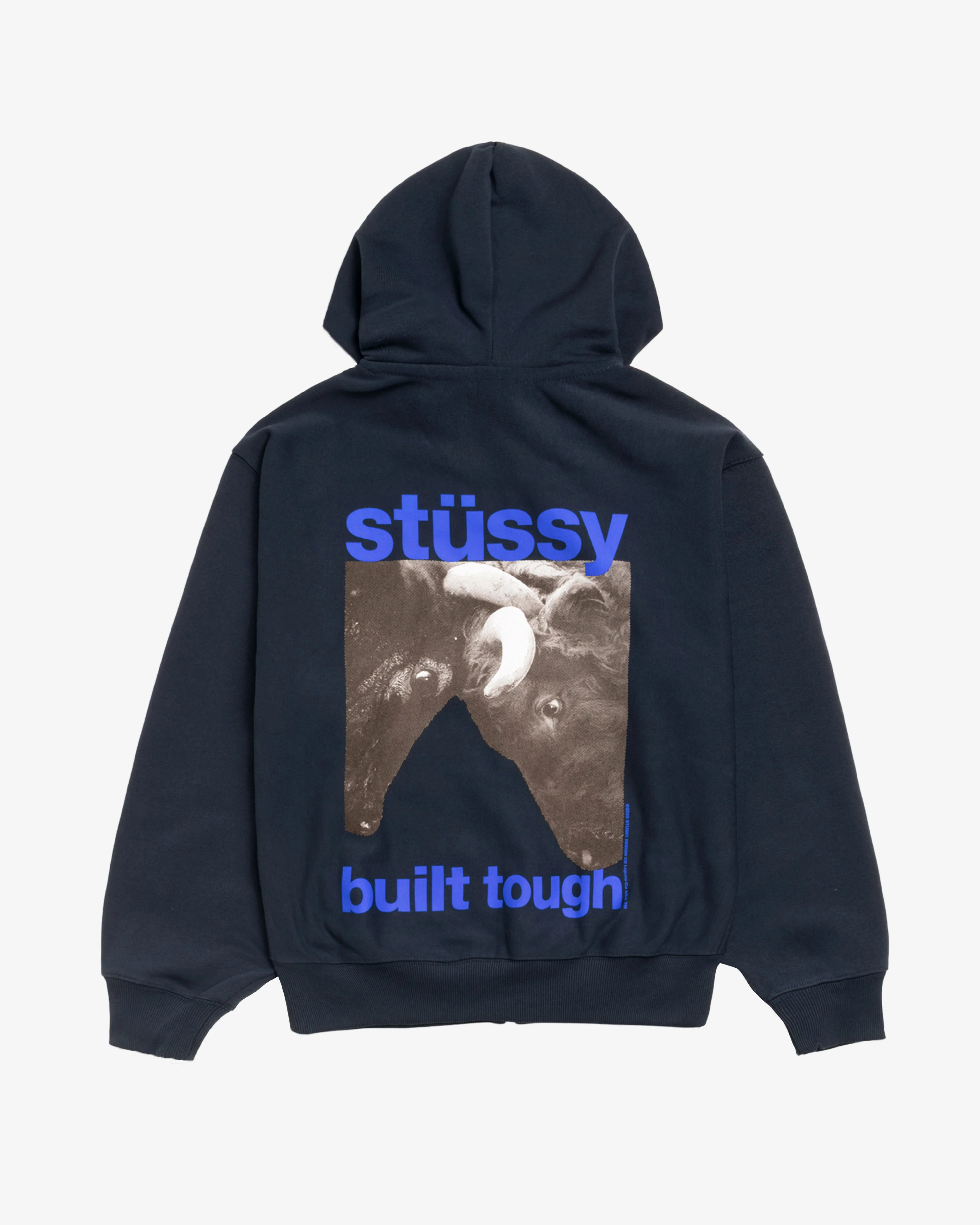 Stüssy - Men's Built Tough Zip Hoodie - (Navy) - Image 2