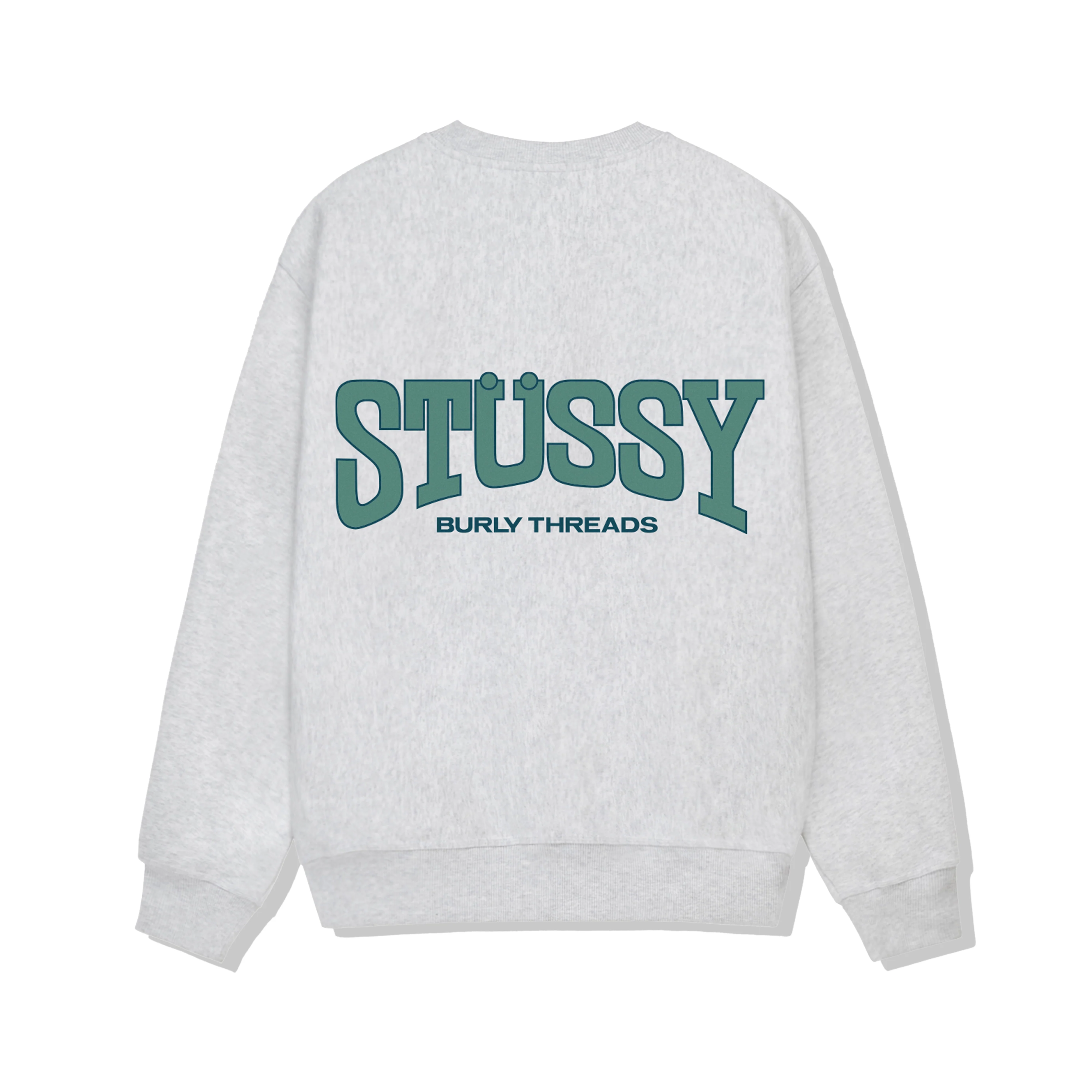 Stüssy - Men's Burly Threads Crew - (Ash Heather) - Image 2