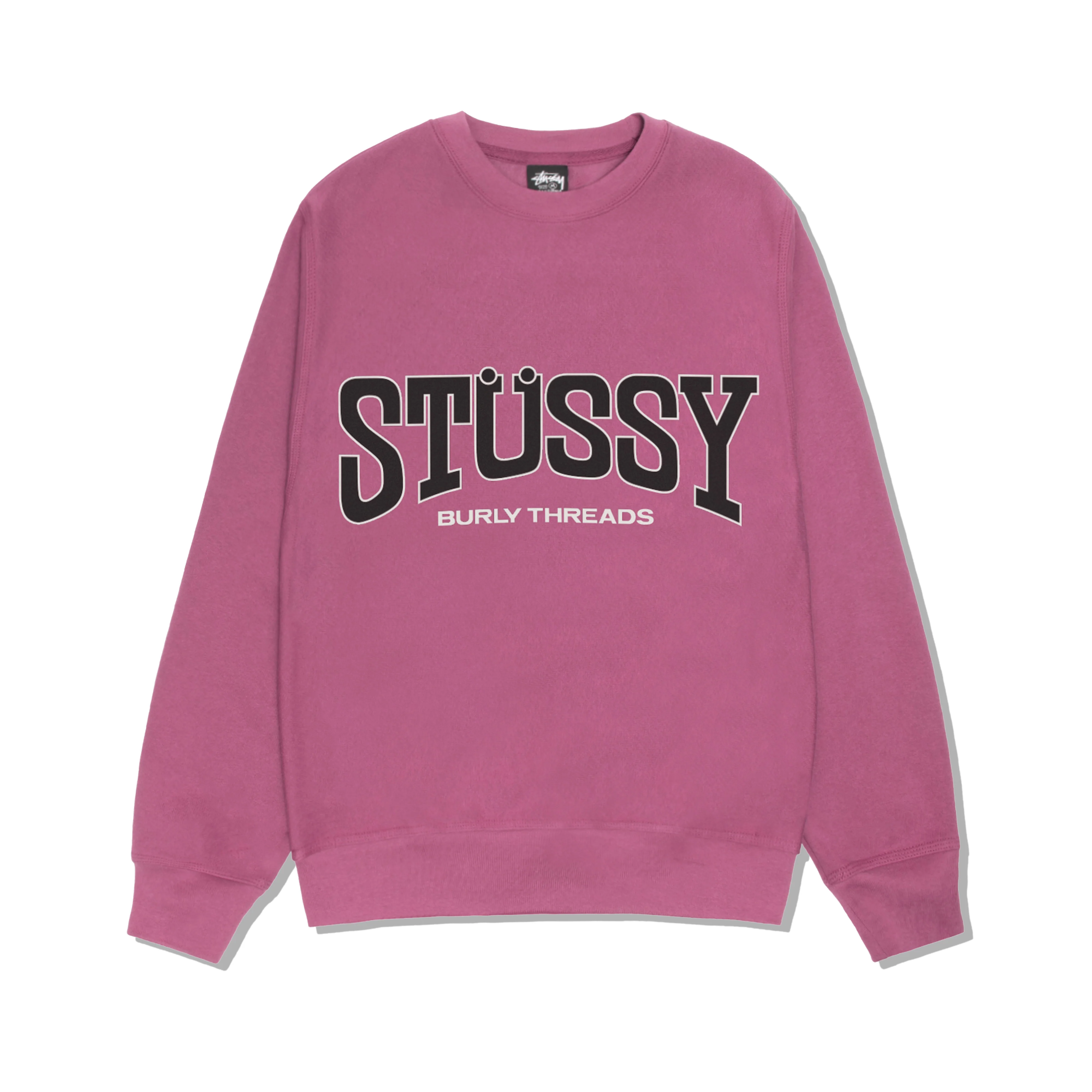 Stüssy - Men's Burly Threads Crew - (Berry)