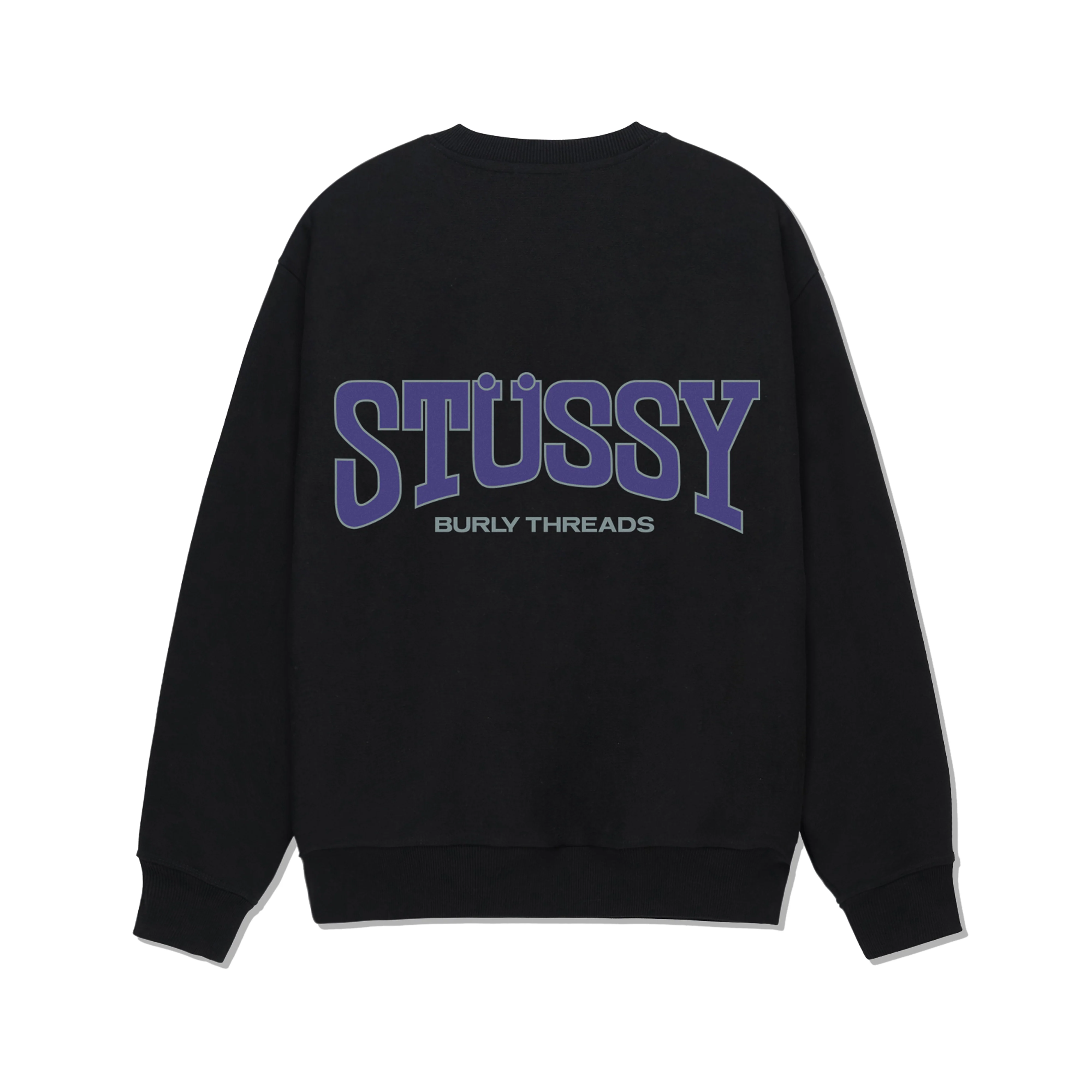 Stüssy - Men's Burly Threads Crew - (Black) - Image 2