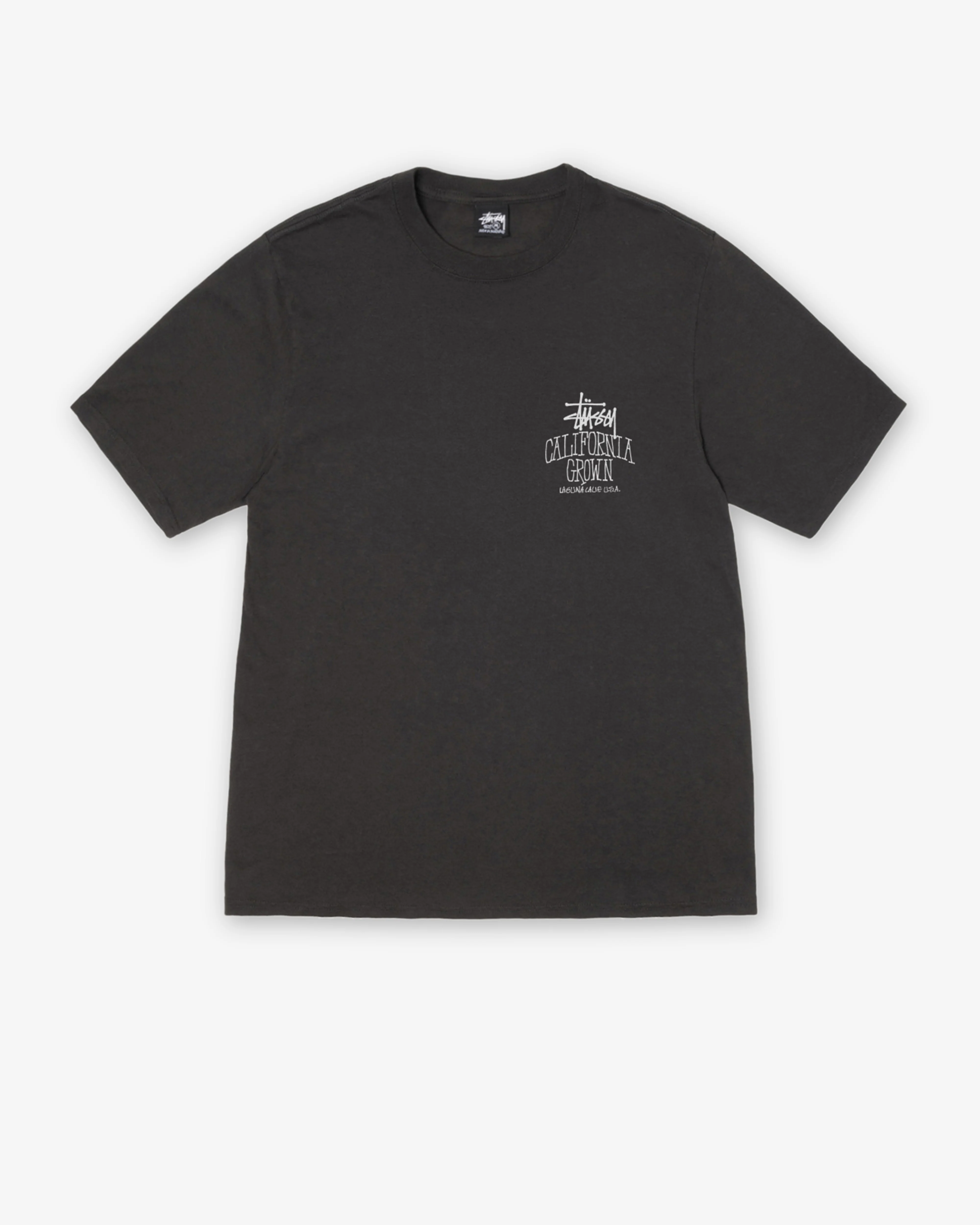 Stüssy - Men's Cali Grown Pig. Dyed T-Shirt - (Faded Black) - Image 2