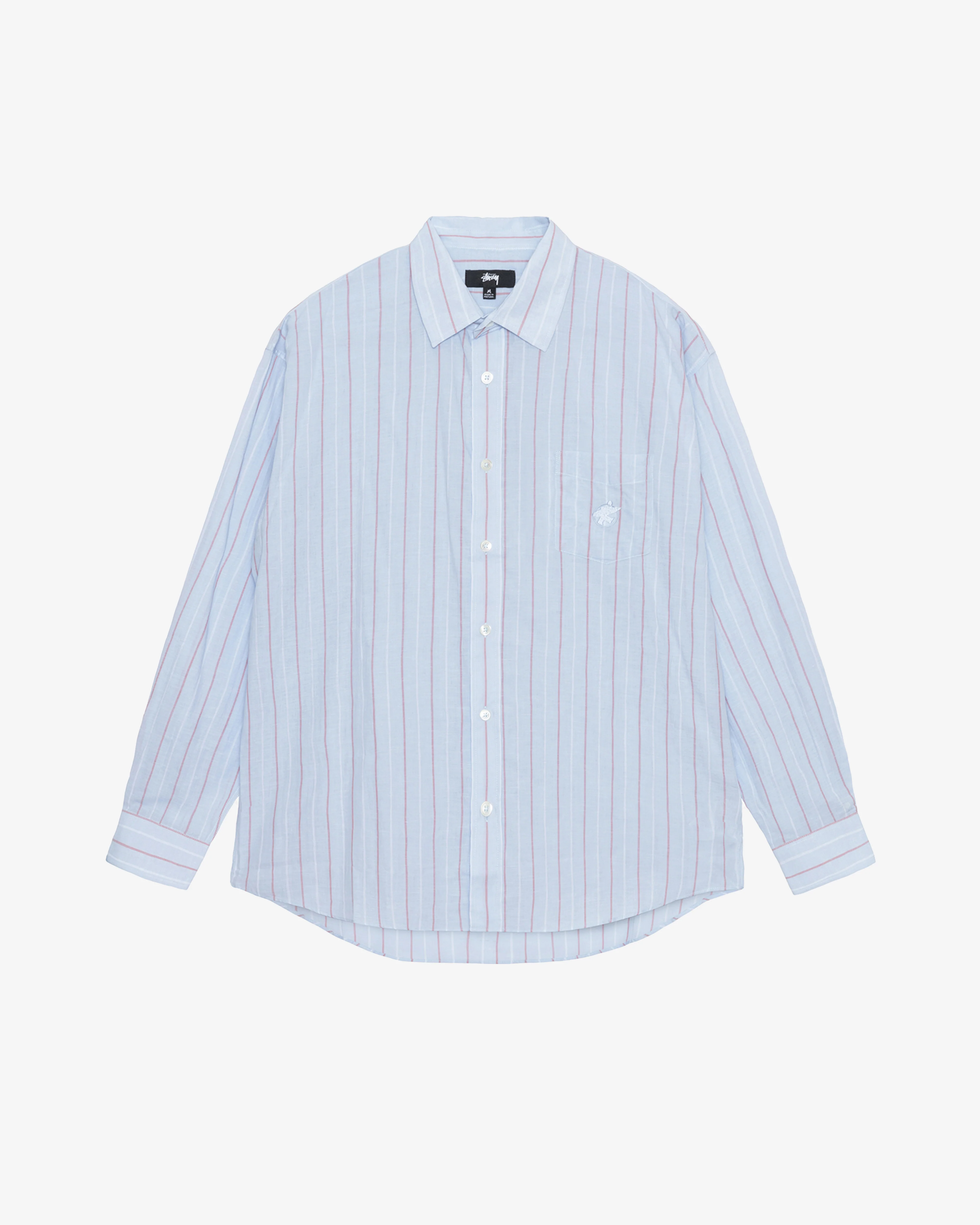 Stüssy - Men's Classic Long Sleeve Shirt Stripe - (Light Blue)