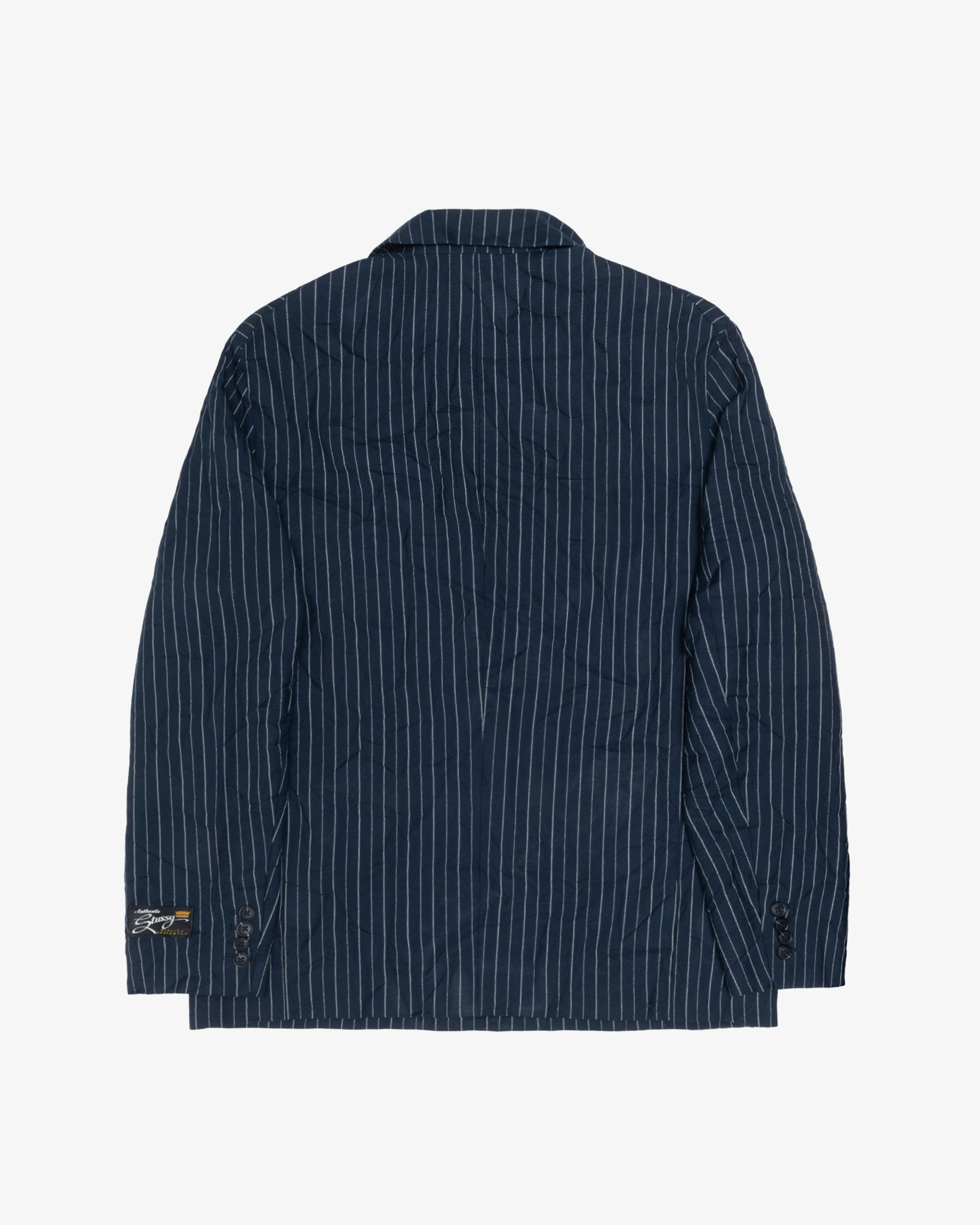 Stüssy - Men's Db Blazer Wrinkled Stripe - (Navy) - Image 2