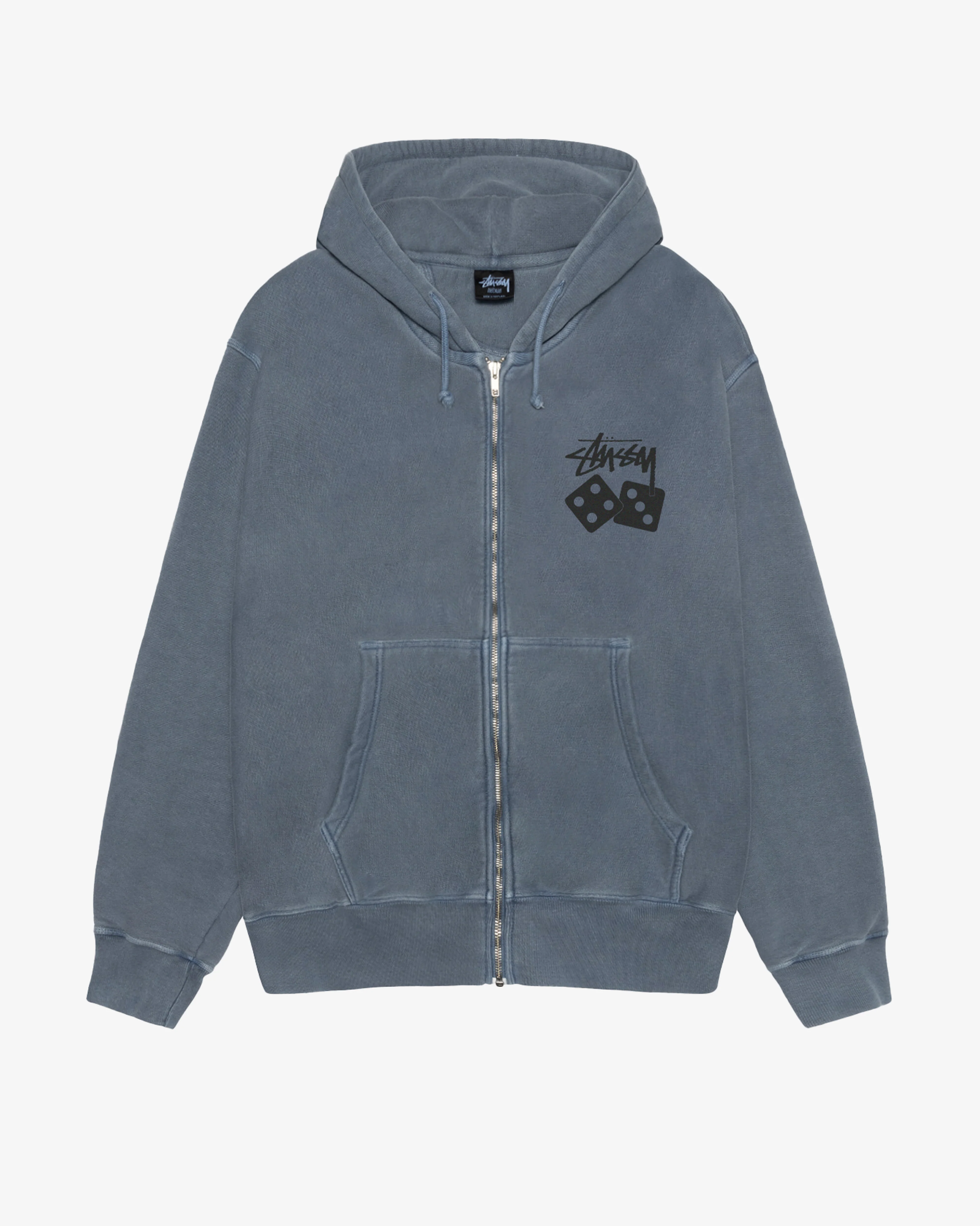 Stüssy - Men's Dice Pig. Dyed Zip Hoodie - (Navy)