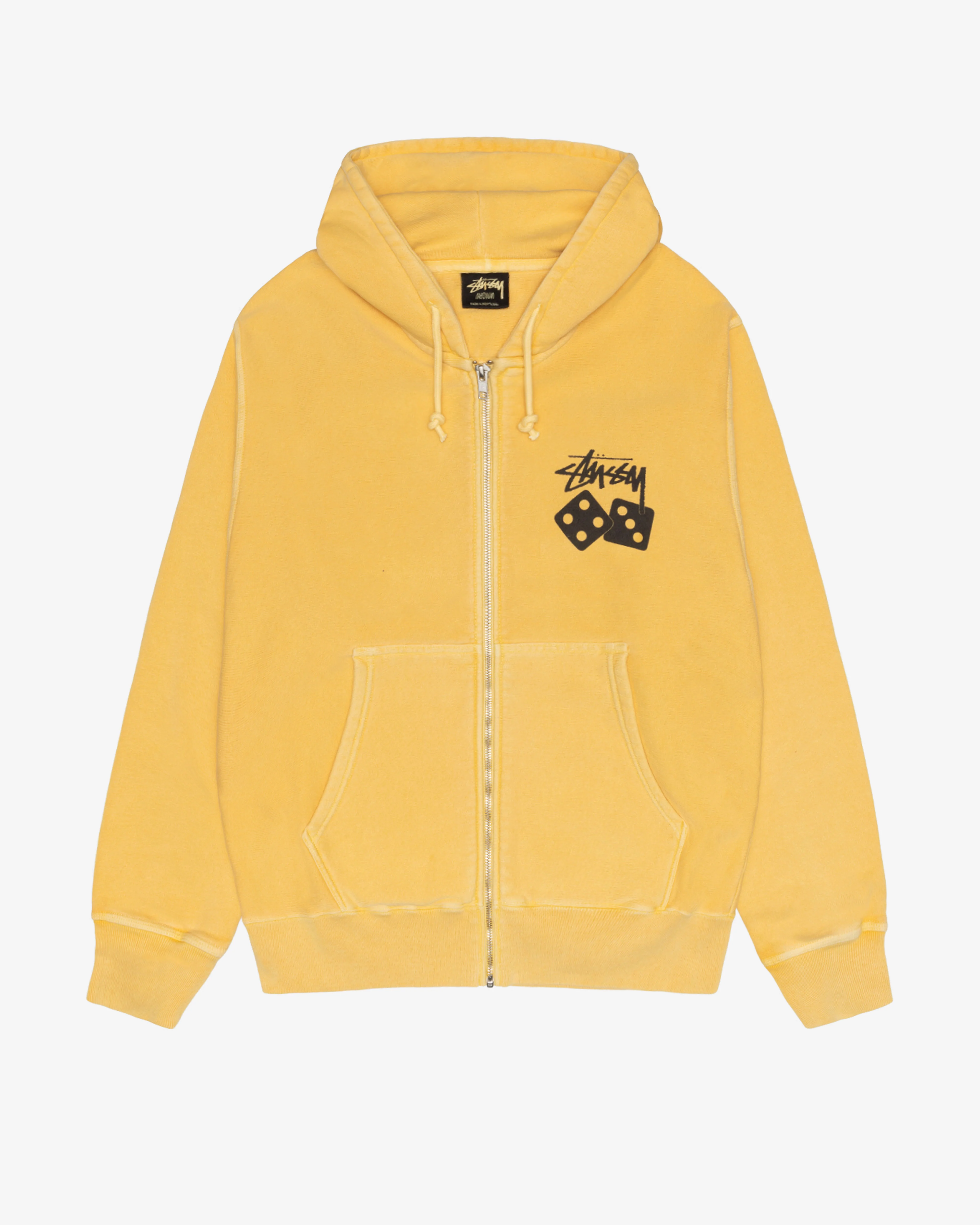 Stüssy - Men's Dice Pig. Dyed Zip Hoodie - (Yellow)