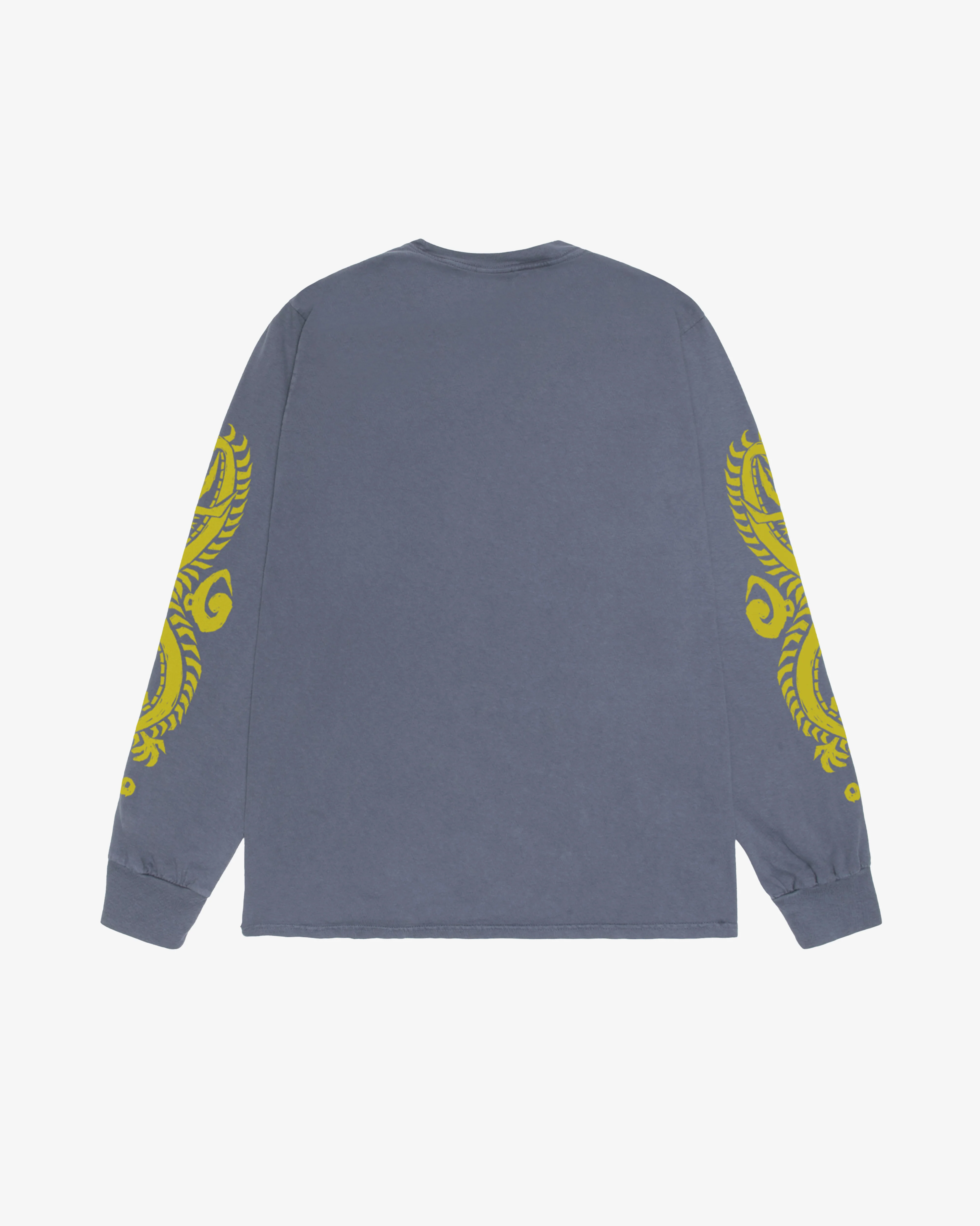 Stussy - Men's Dragons Pig. Dyed Ls Tee - (Indigo) - Image 2