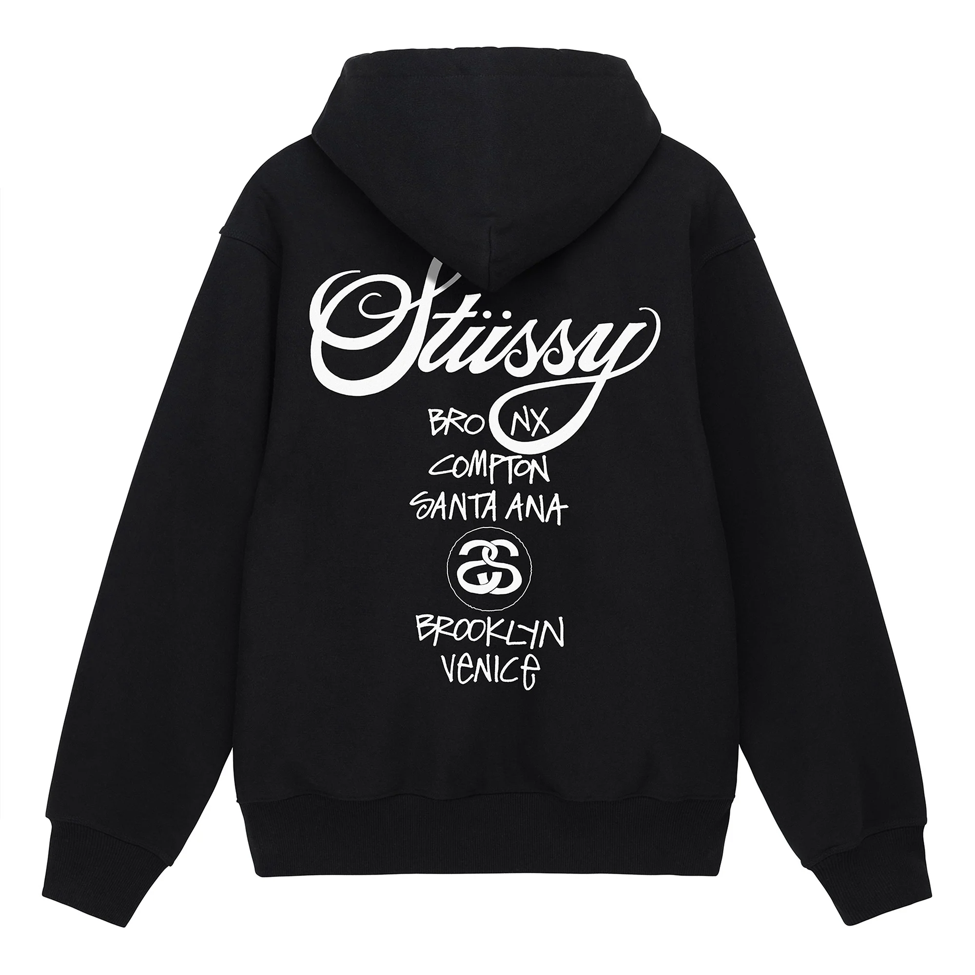 Stüssy DSM World Tour Hooded Sweatshirt (Black) - Image 2