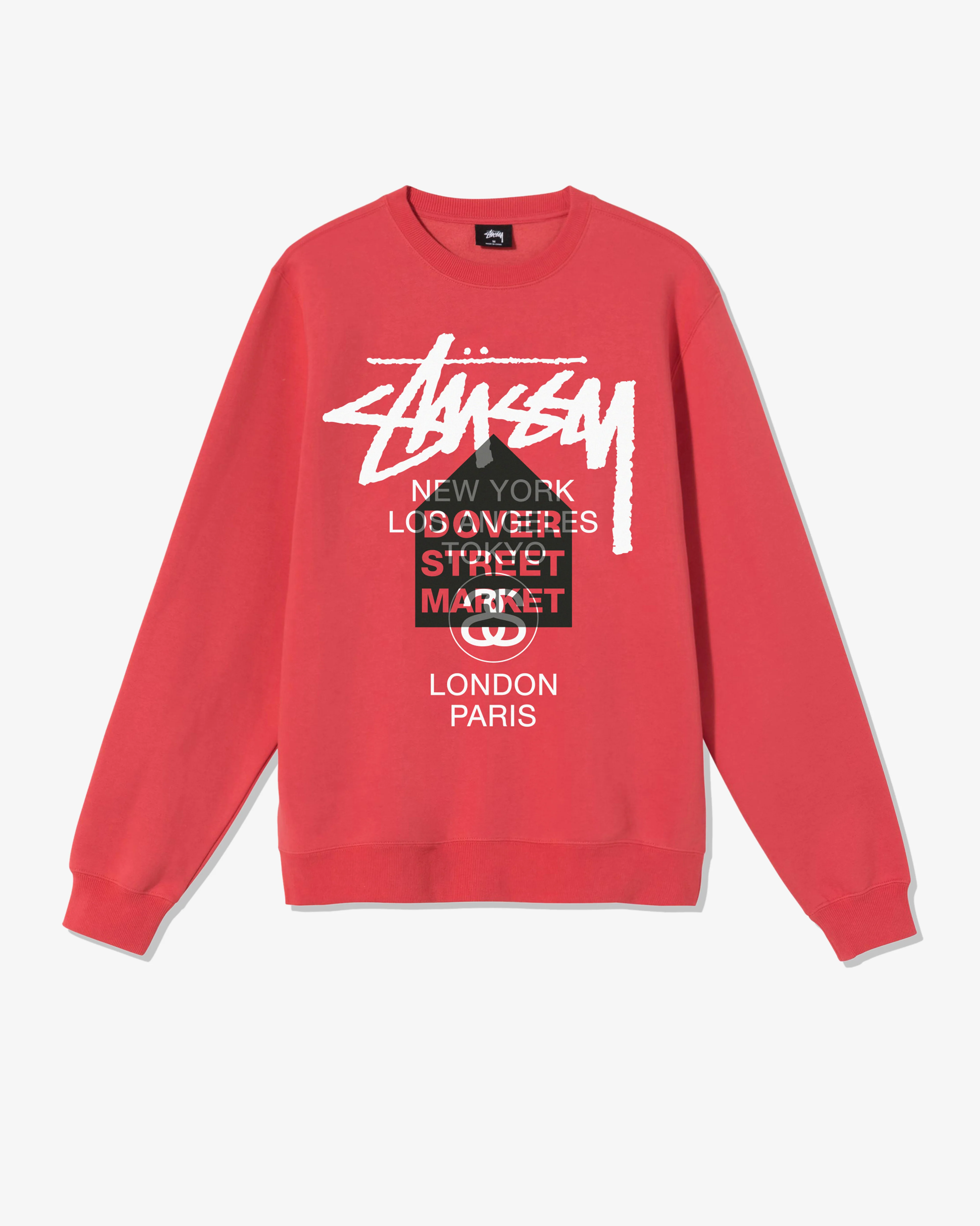Stüssy - Men's DSM World Tour Crew - (Dark Red)