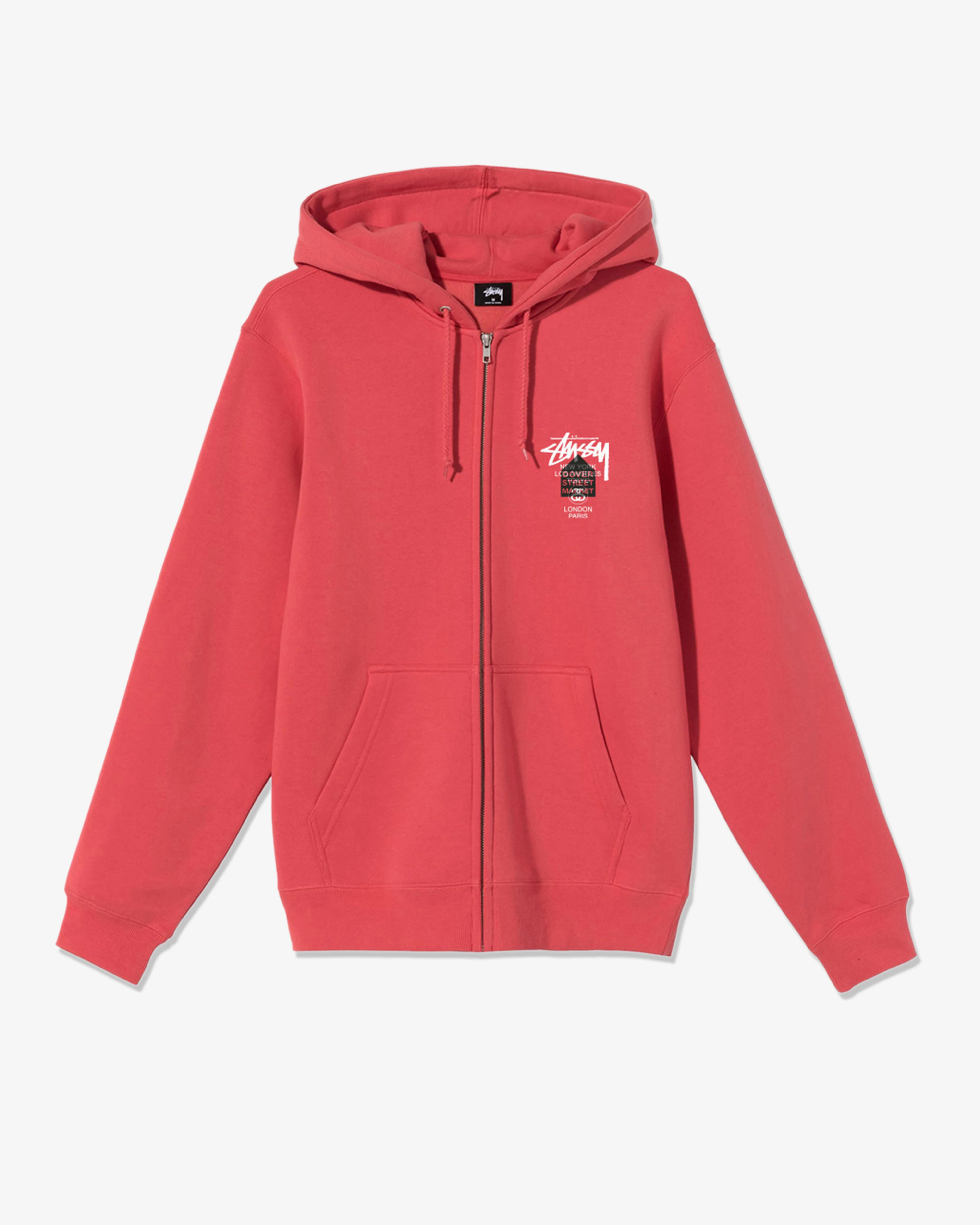 Stüssy - Men's DSM World Tour Zip Hood - (Red)