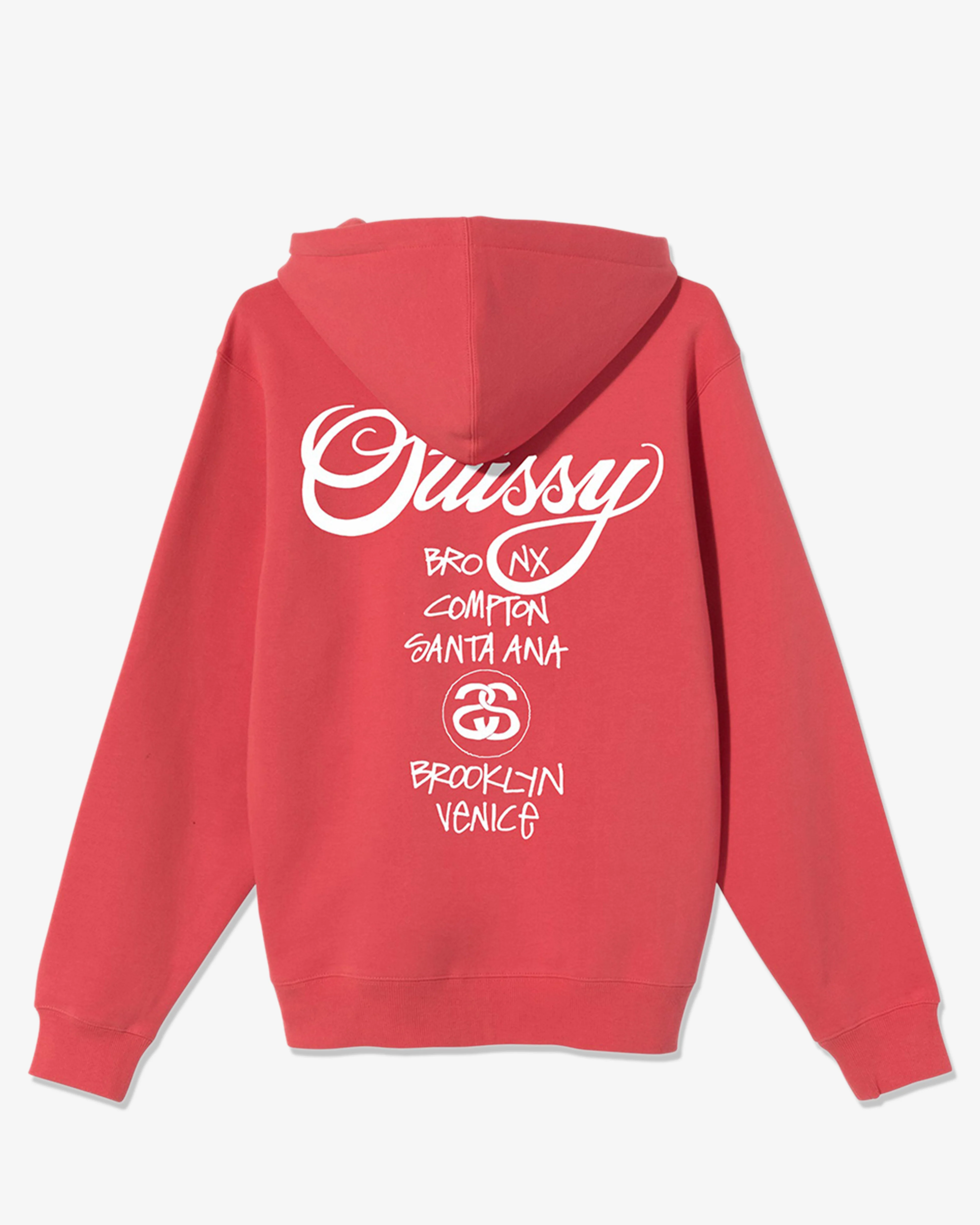 Stüssy - Men's DSM World Tour Zip Hood - (Red) - Image 2