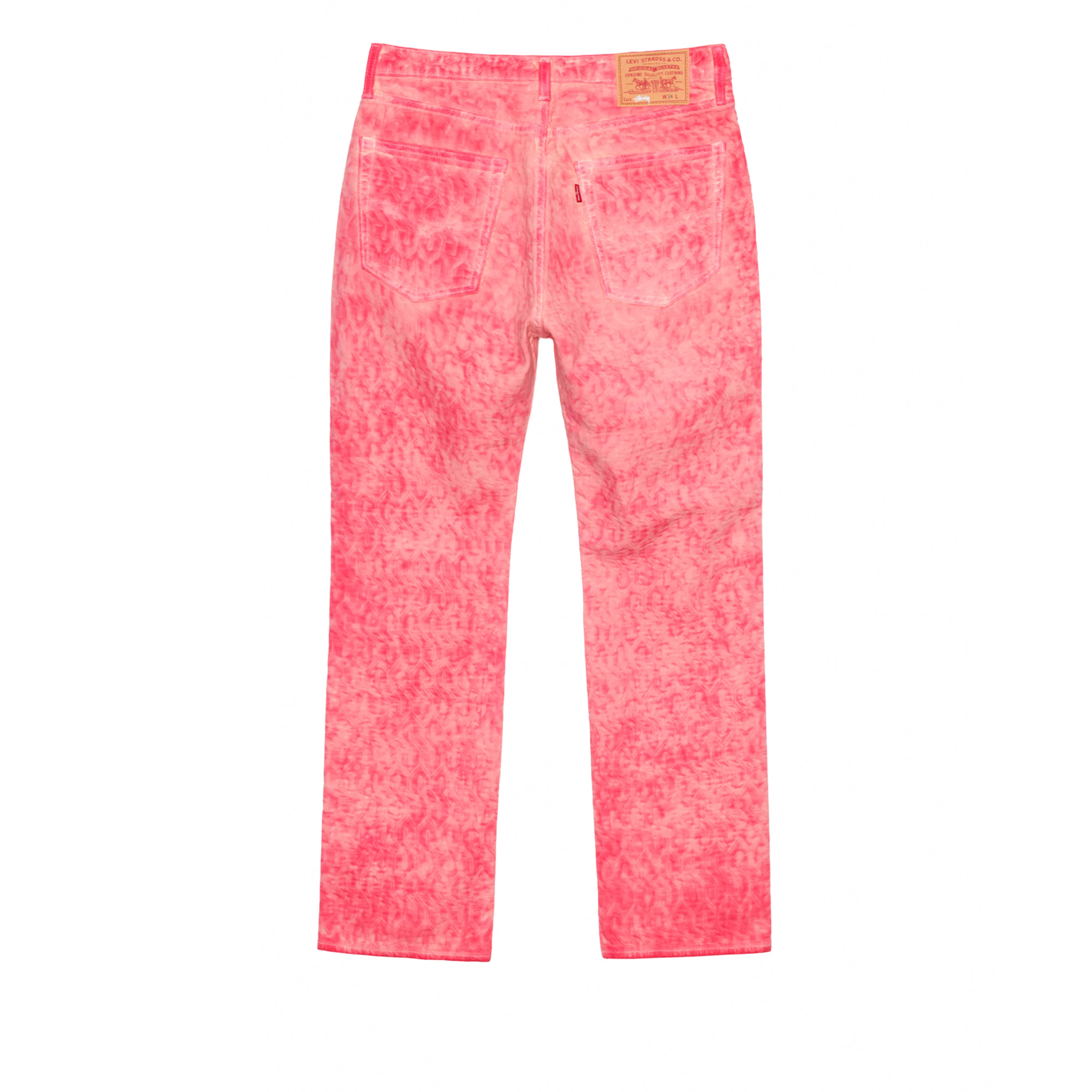 Stüssy - Men's Dyed Jacquard Jean - (Pink) - Image 2