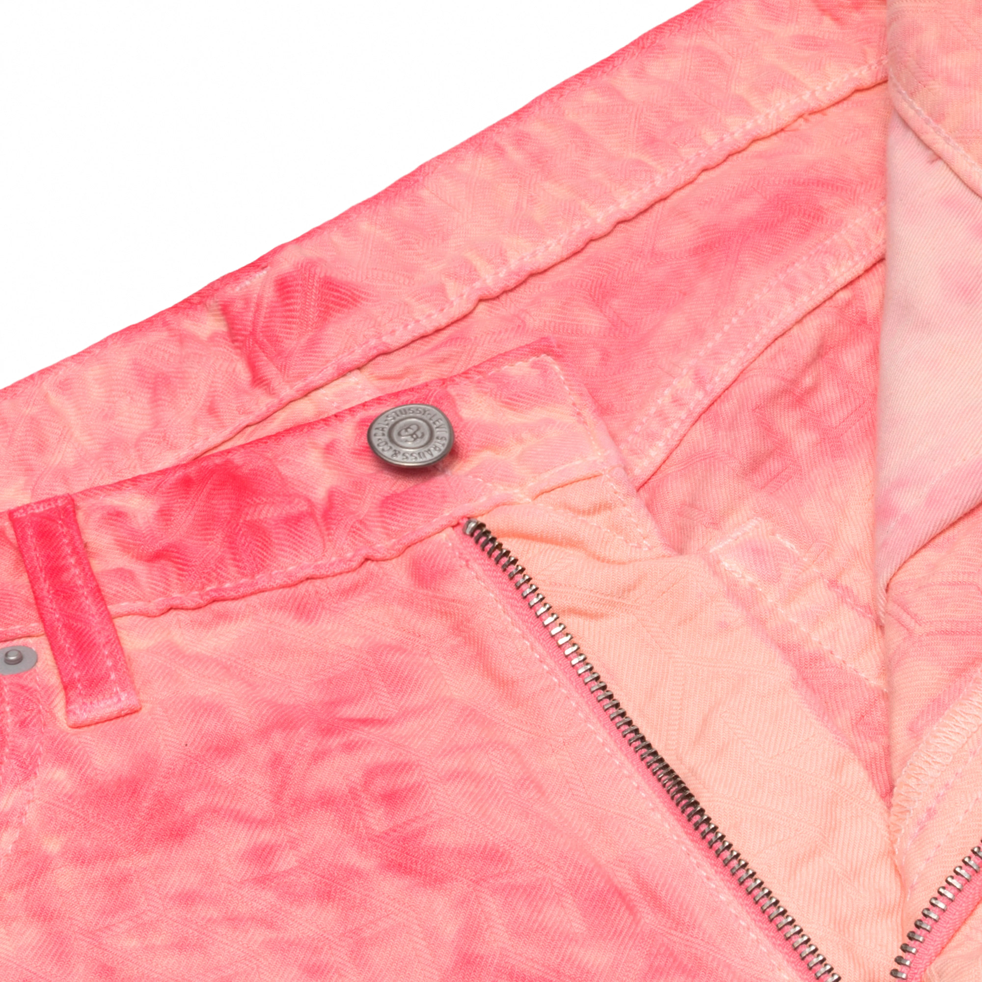 Stüssy - Men's Dyed Jacquard Jean - (Pink) - Image 3