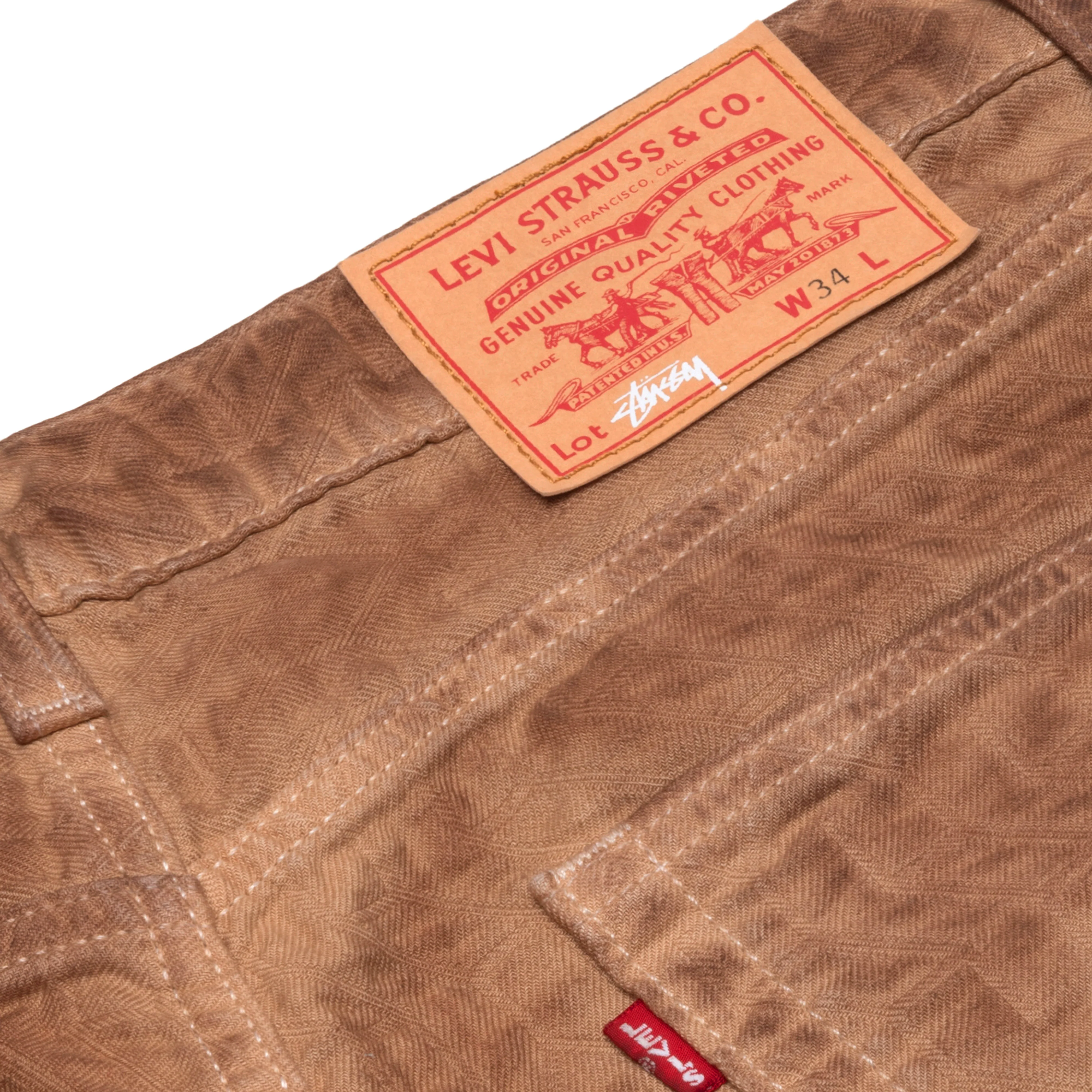 Stüssy - Men's Dyed Jacquard Jean - (Brown) - Image 4