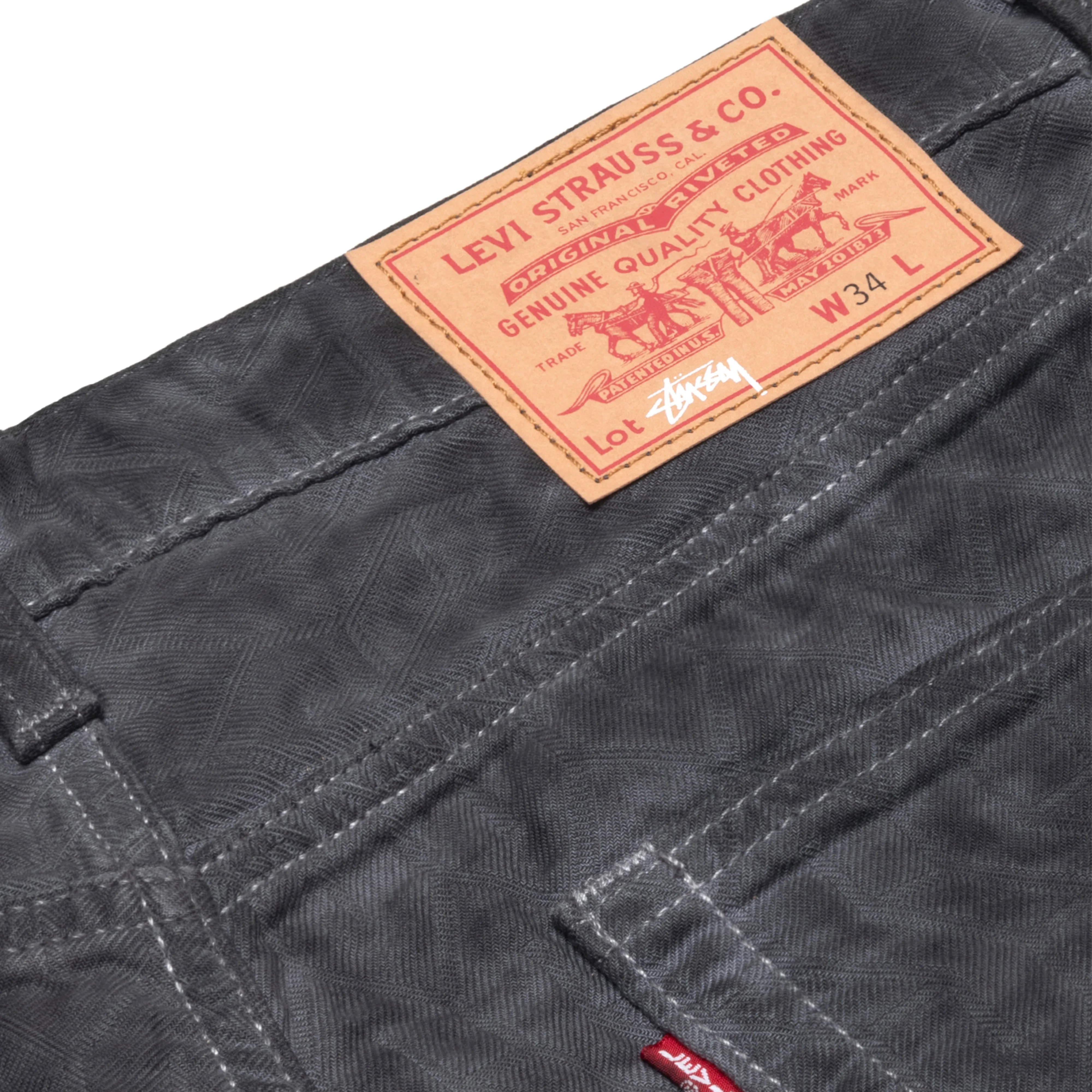 Stüssy - Men's Dyed Jacquard Jean - (Black) - Image 4