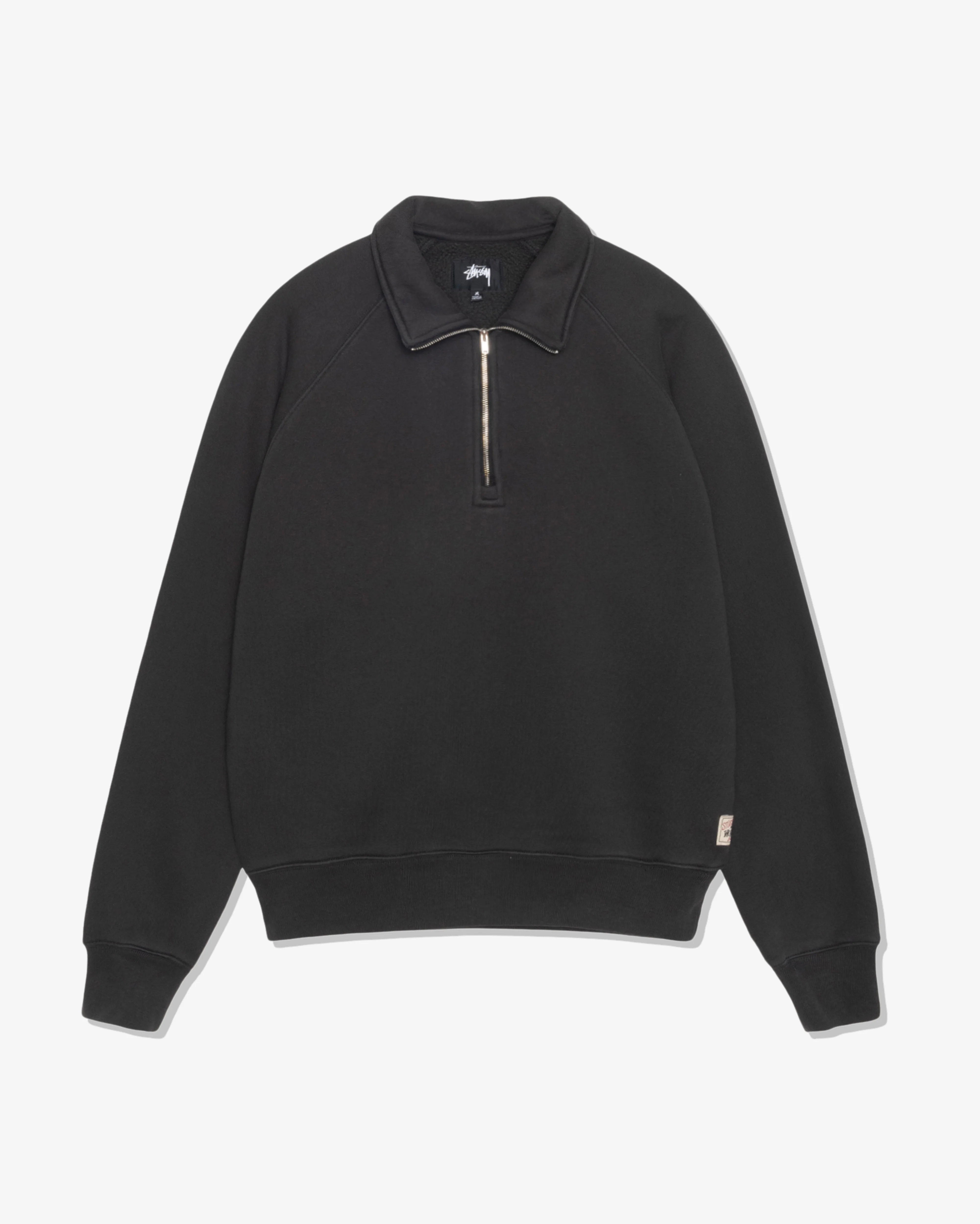Stüssy - Men's Fleece Raglan Zip Mock - (Washed Black)