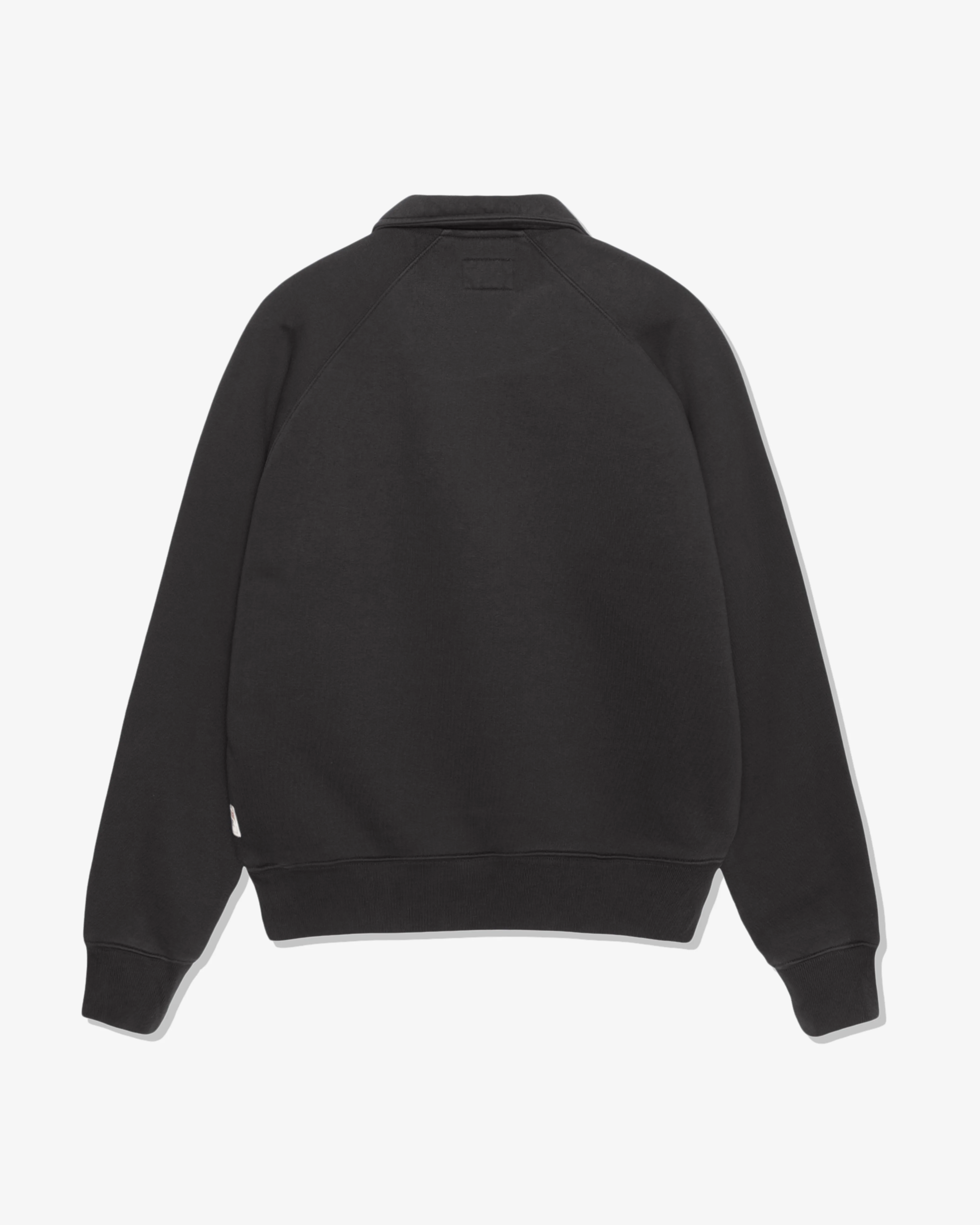 Stüssy - Men's Fleece Raglan Zip Mock - (Washed Black) - Image 2