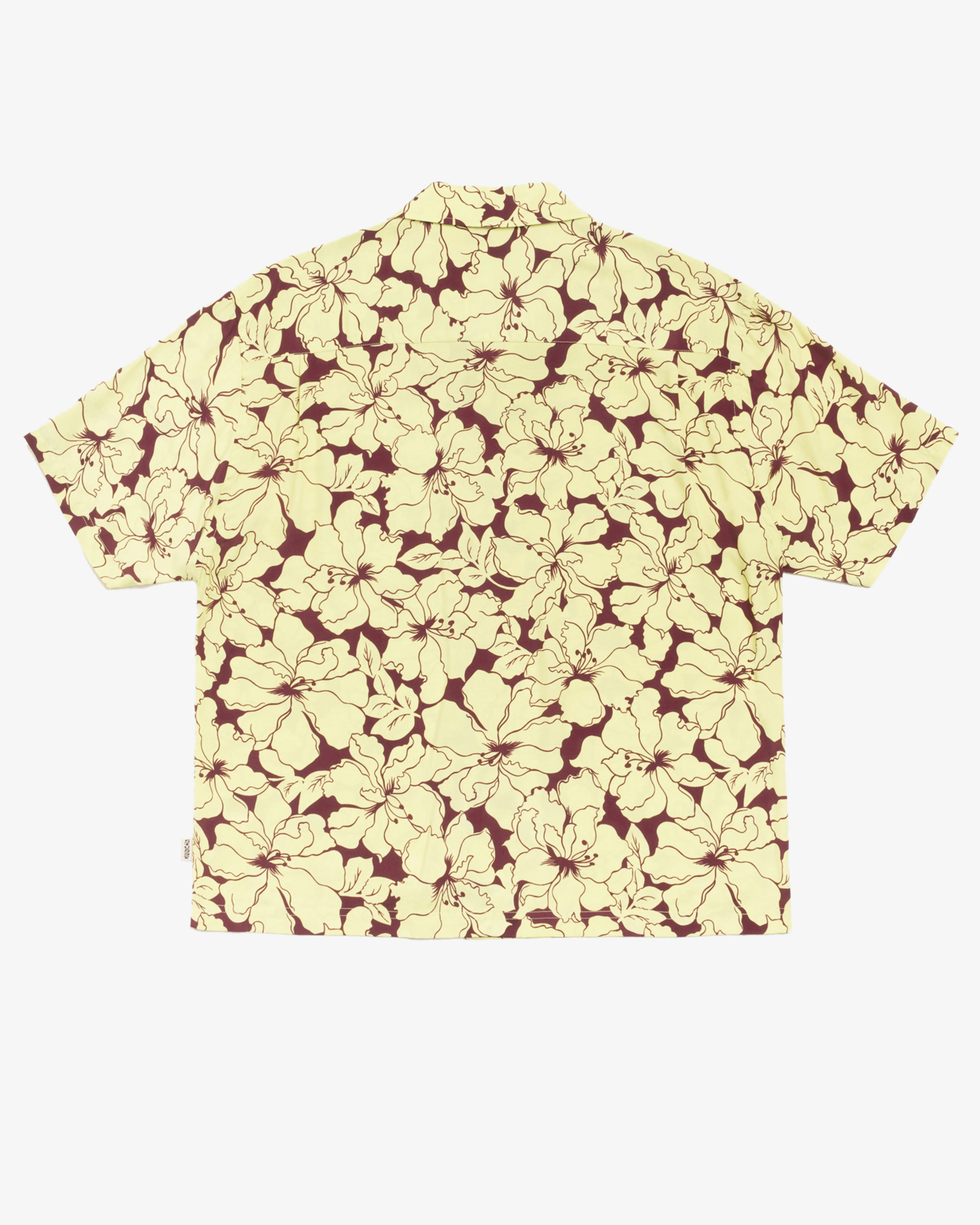 Stüssy - Men's Floral Hawaiian Shirt - (Lime) - Image 2