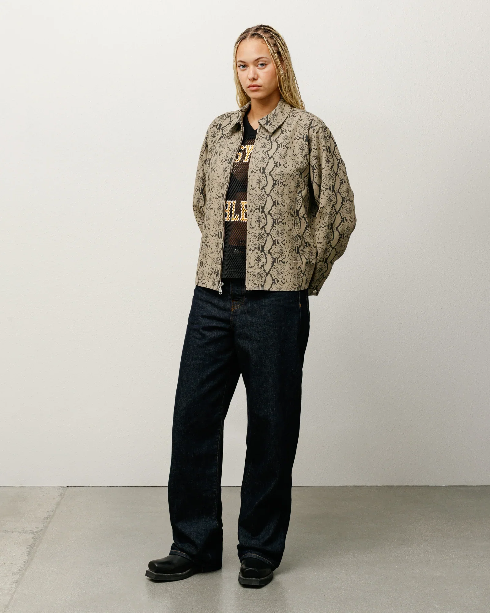 Stüssy - Men's Garage Jacket Gabardine - (Snake) - Image 3