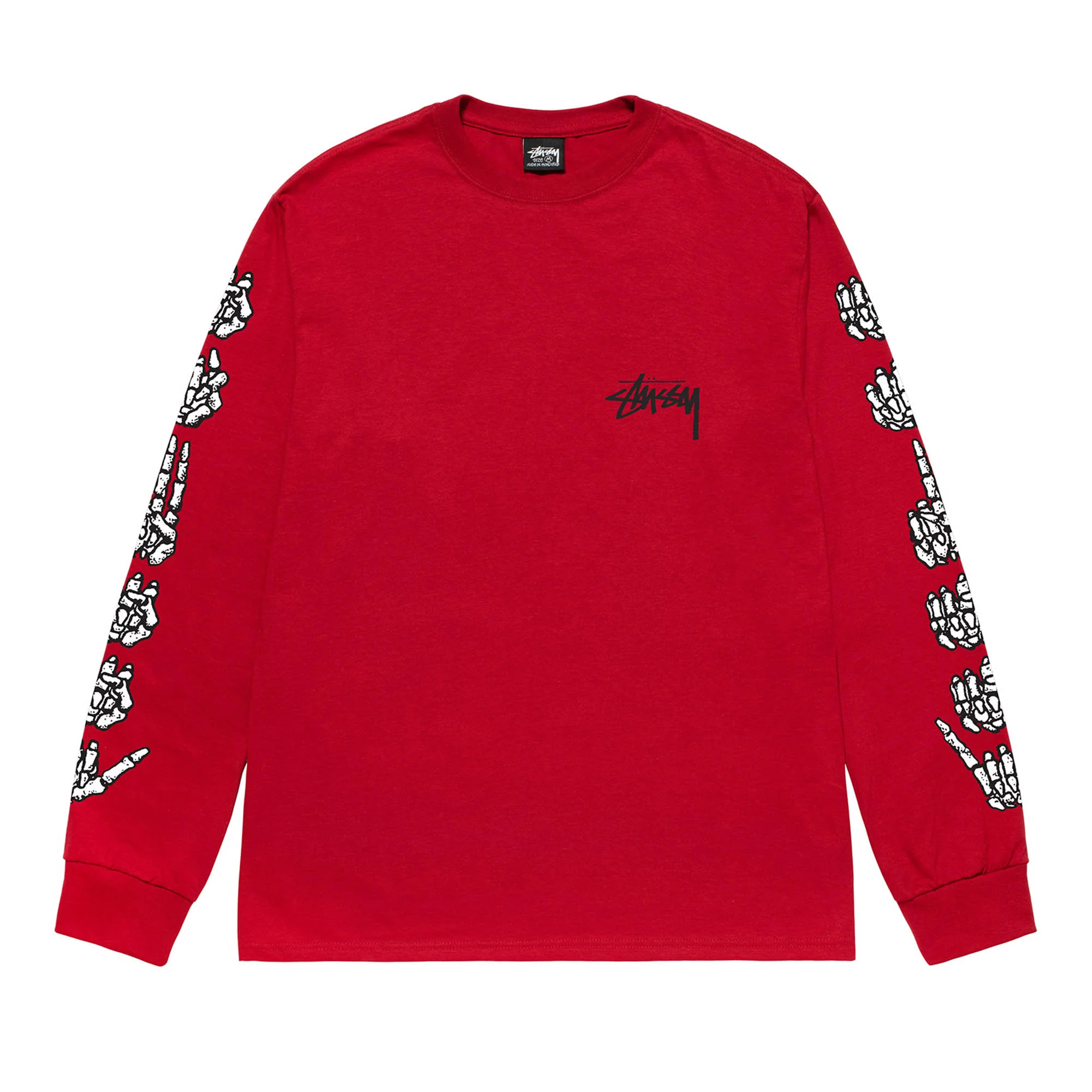 Stüssy - Hands Ls Tee - (Dark Red)
