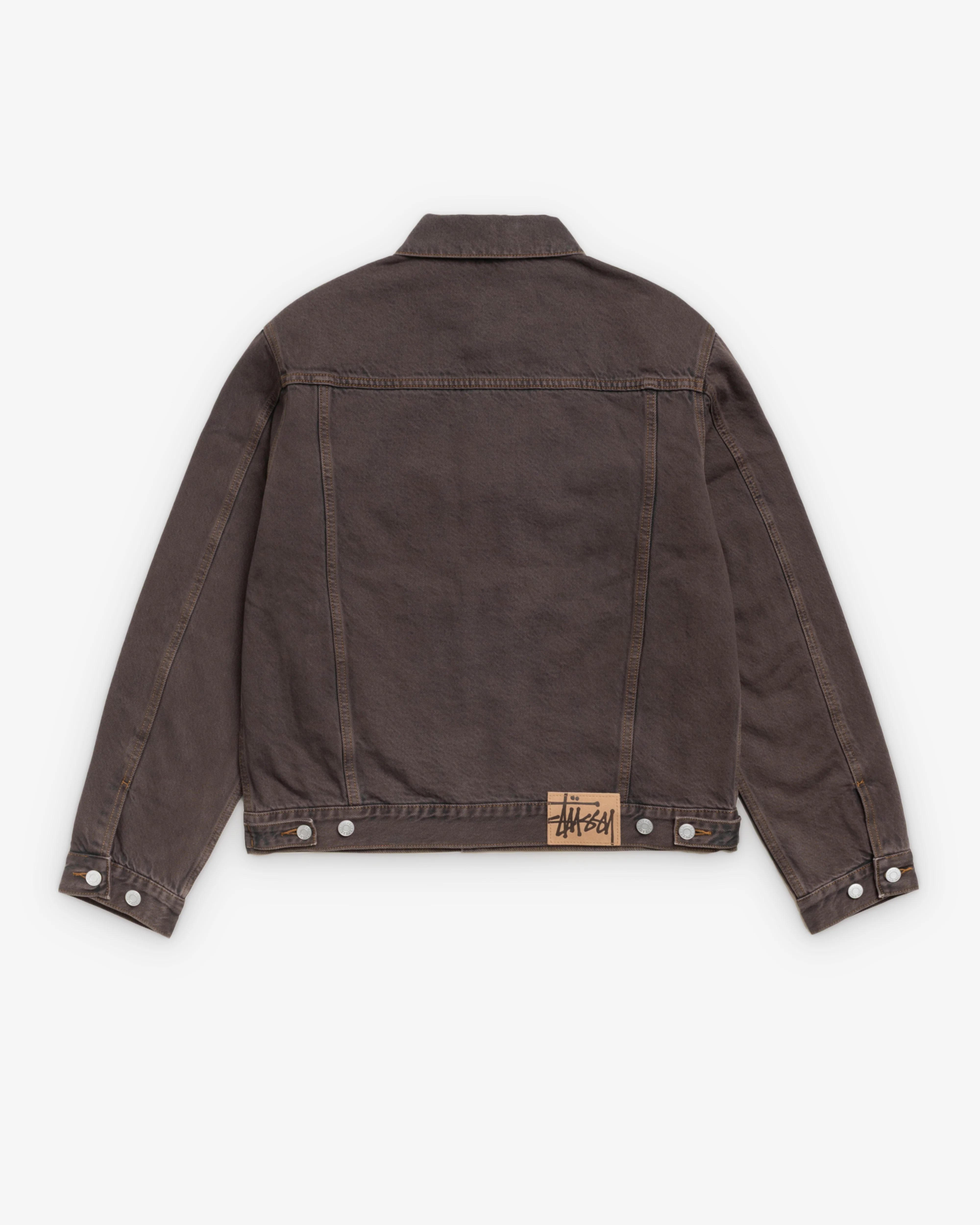 Stüssy - Men's Lined Trucker Resin Denim - (Brown) - Image 2