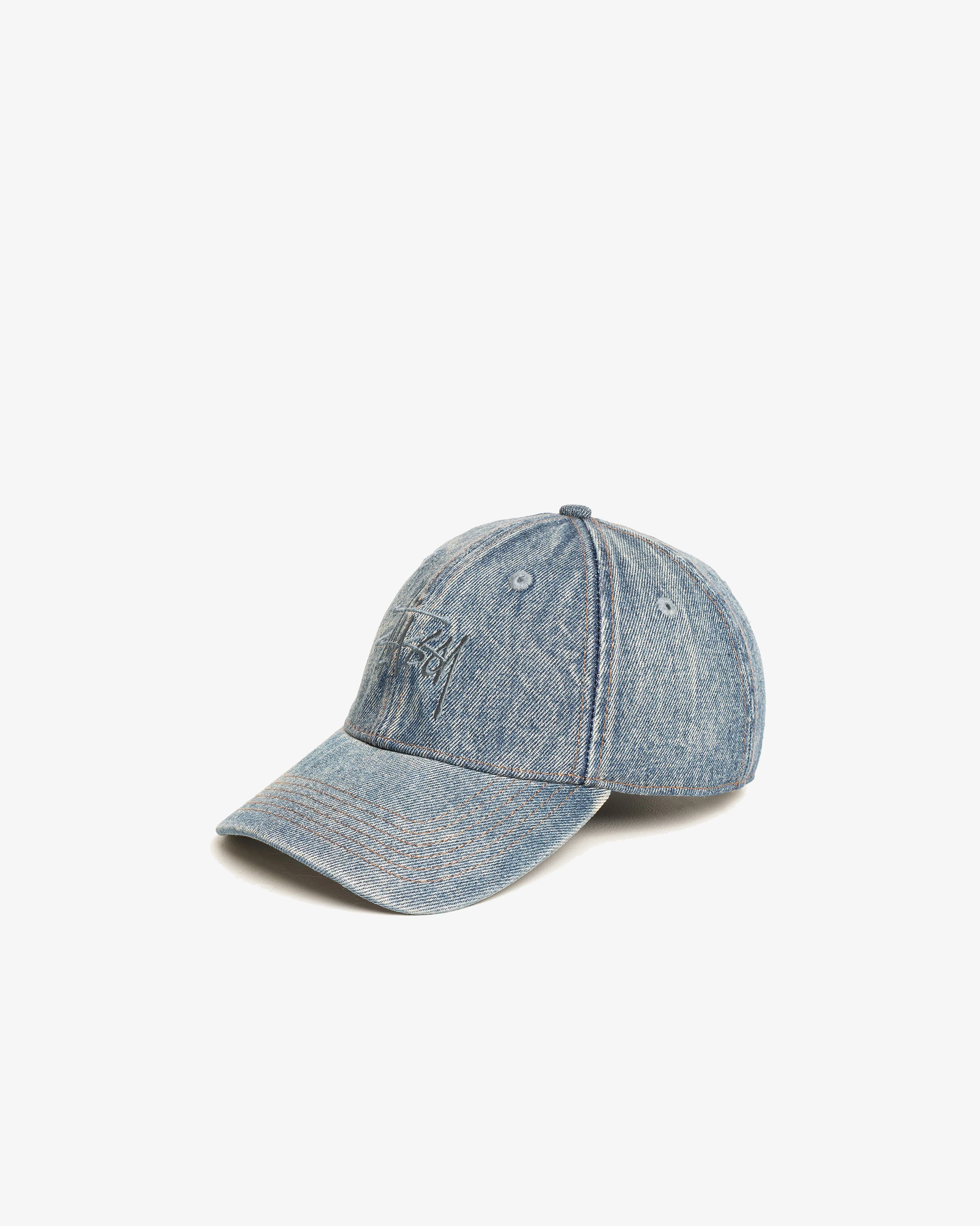 Stüssy - Men's Lp Denim Strapback Cap - (Stone Wash) - Image 2