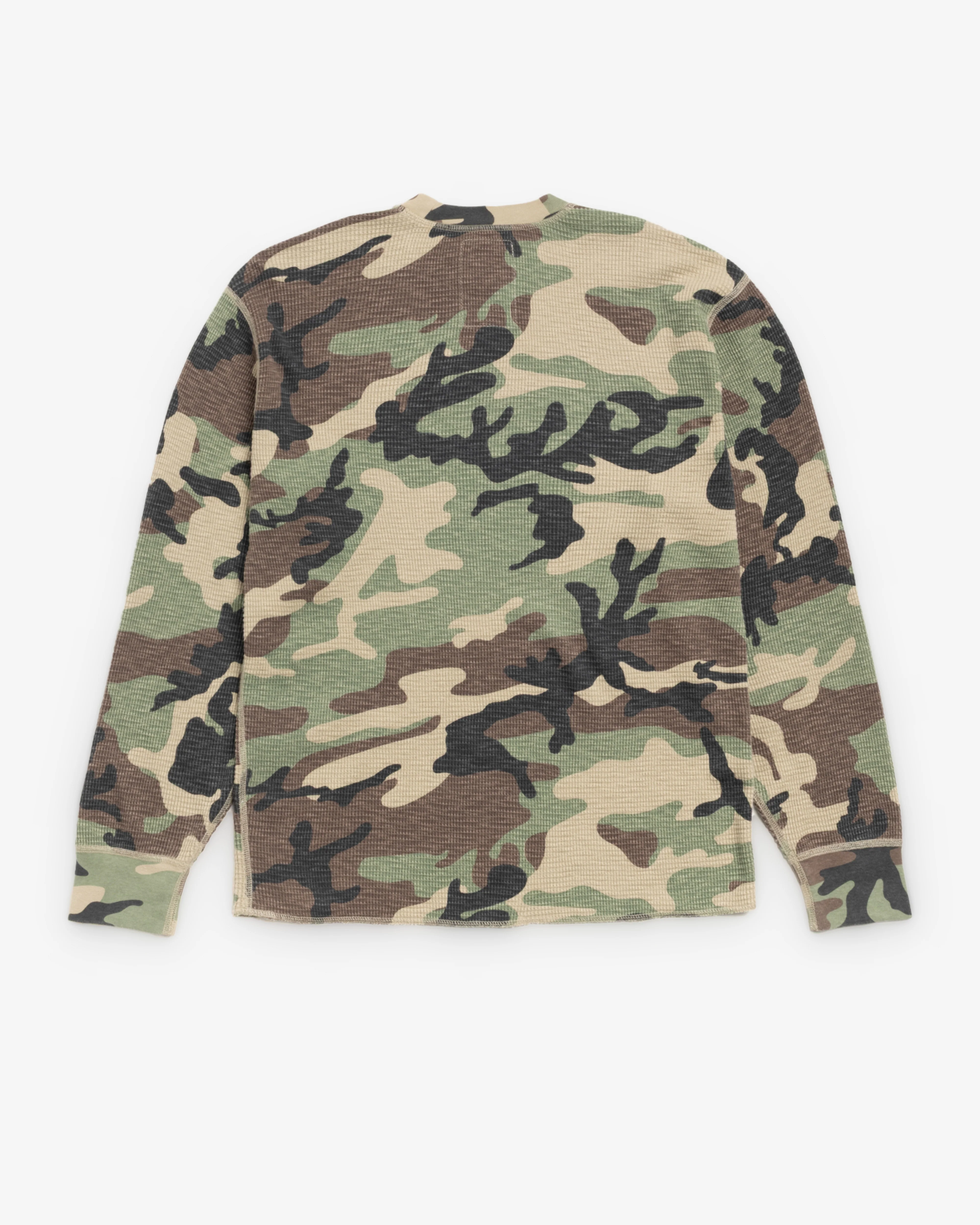 Stüssy - Men's Pigment Dyed Long Sleeve Thermal - (Camo) - Image 2