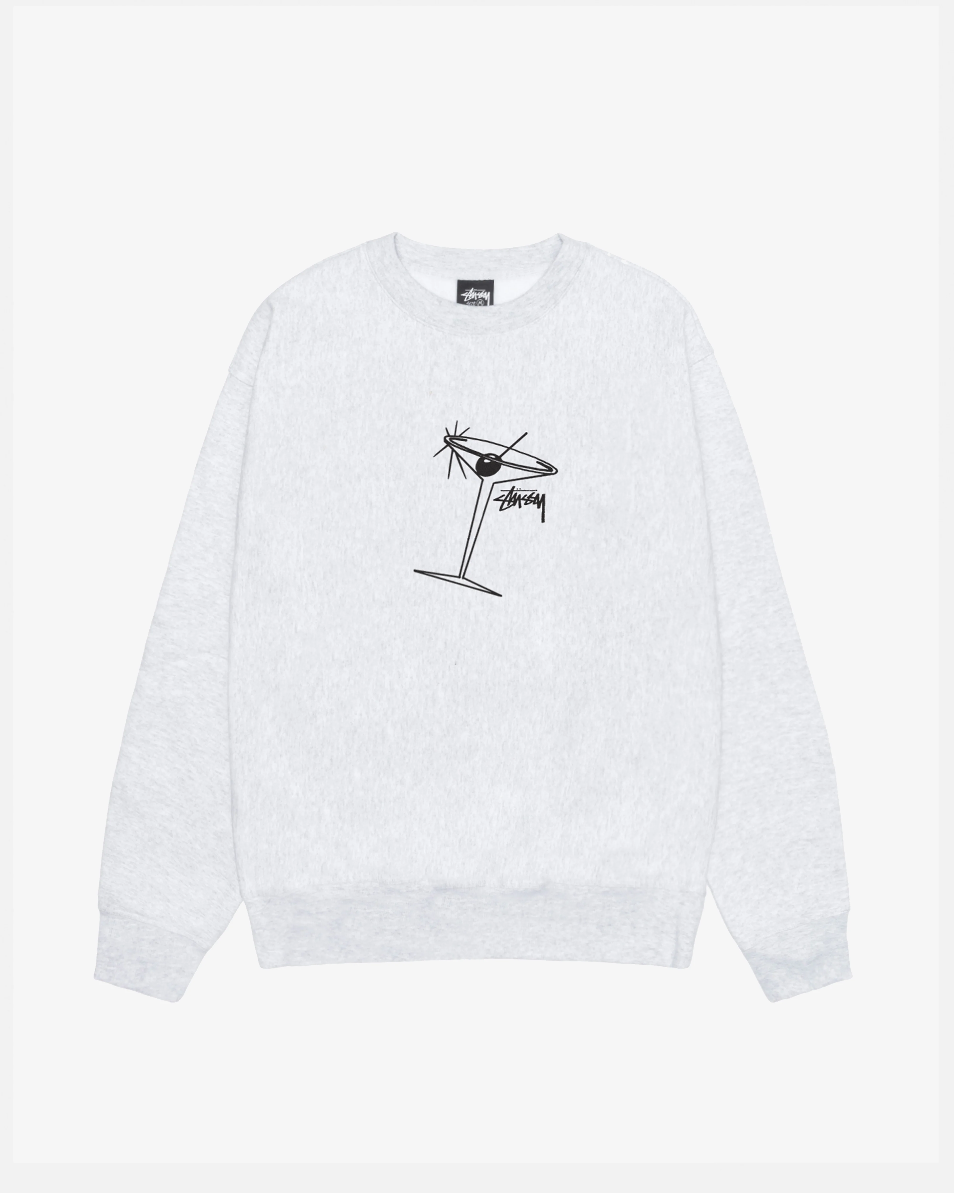 Stüssy - Men's Martini Crew - (Ash Heather)