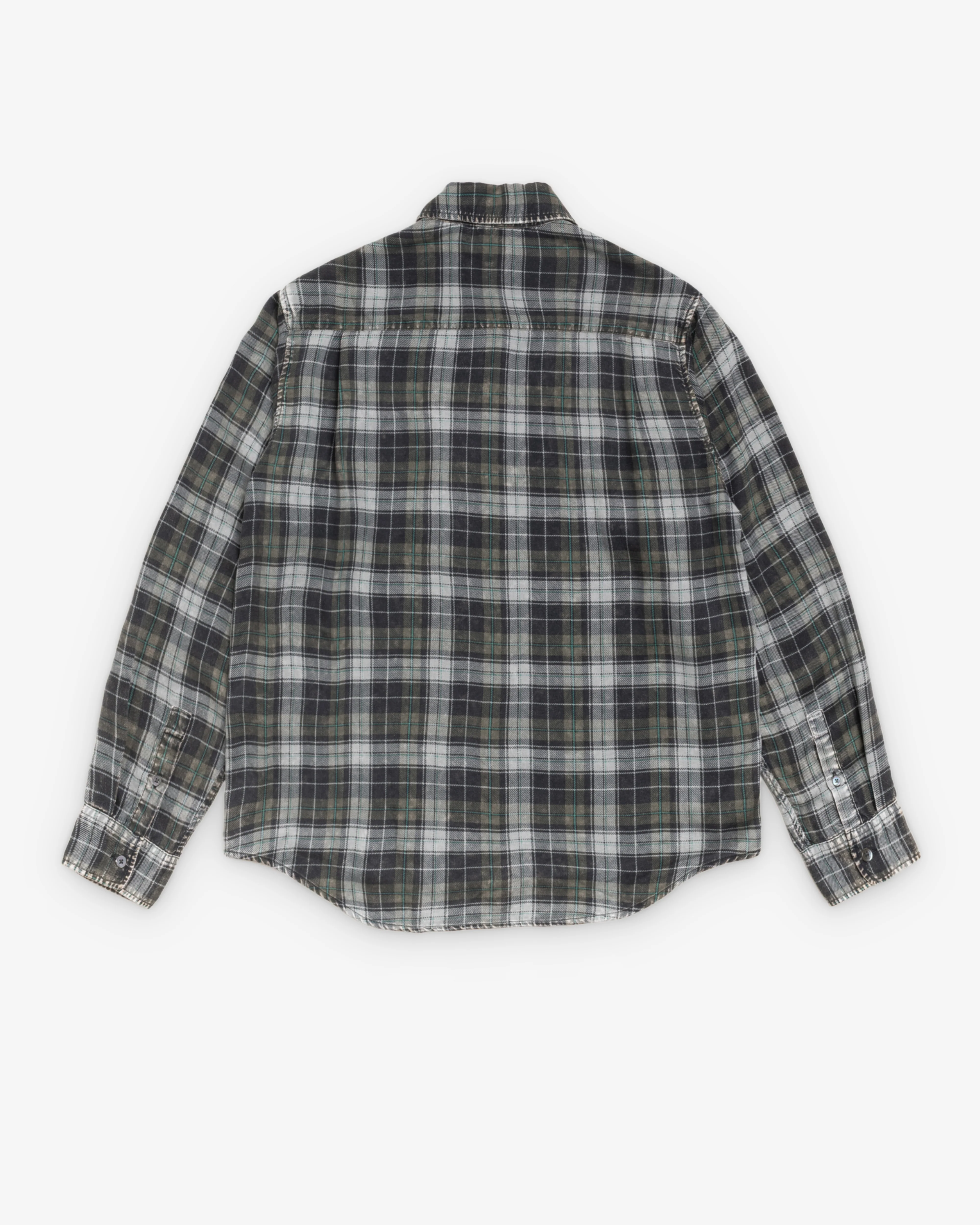 Stüssy - Men's Matthew Plaid Shirt - (Charcoal) - Image 2