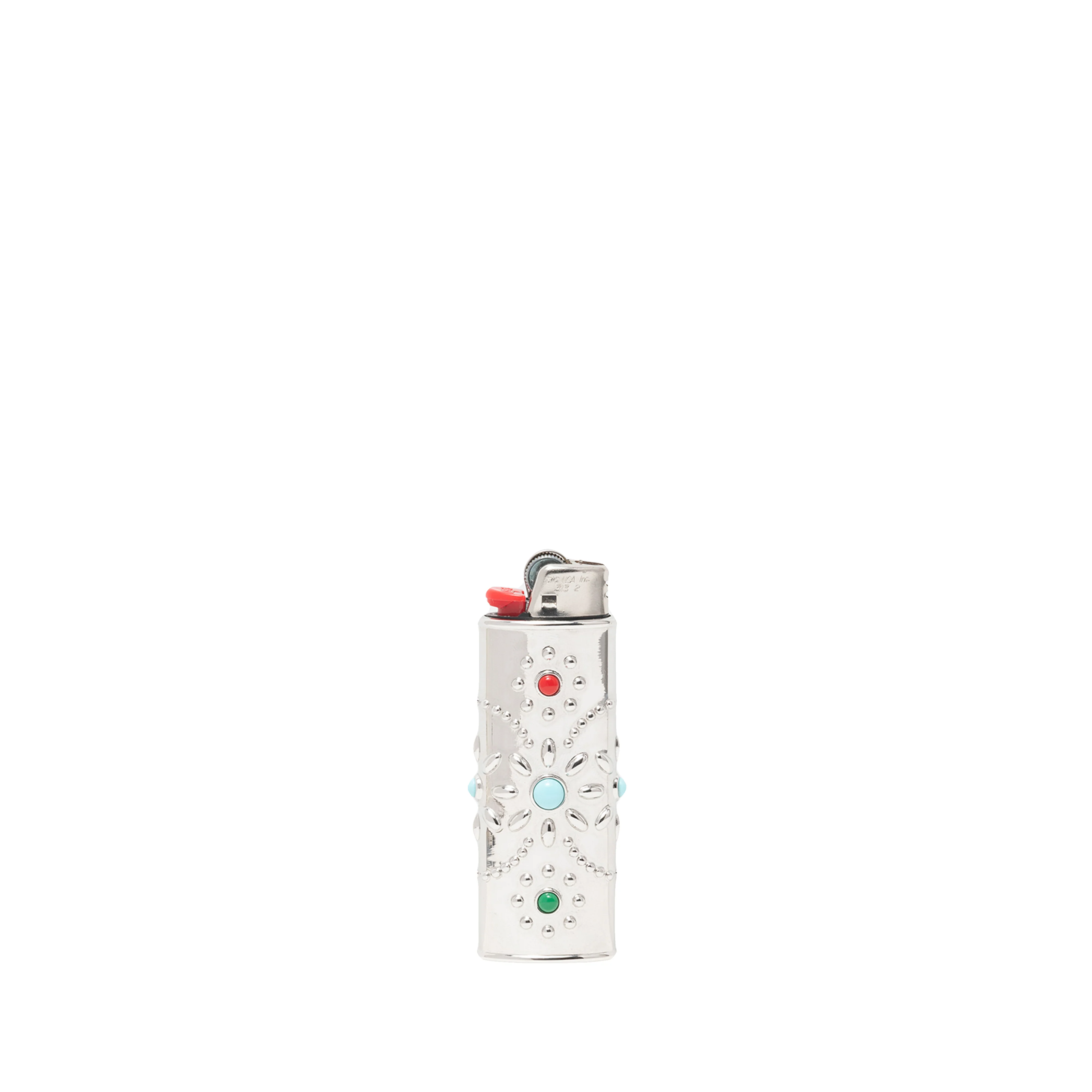 Stüssy - Metal Bejeweled Lighter Case - (Silver) - Image 2