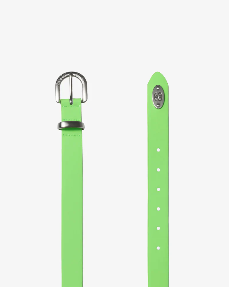 Stüssy - Men's Patent Leather Belt - (Neon Green) - Image 2