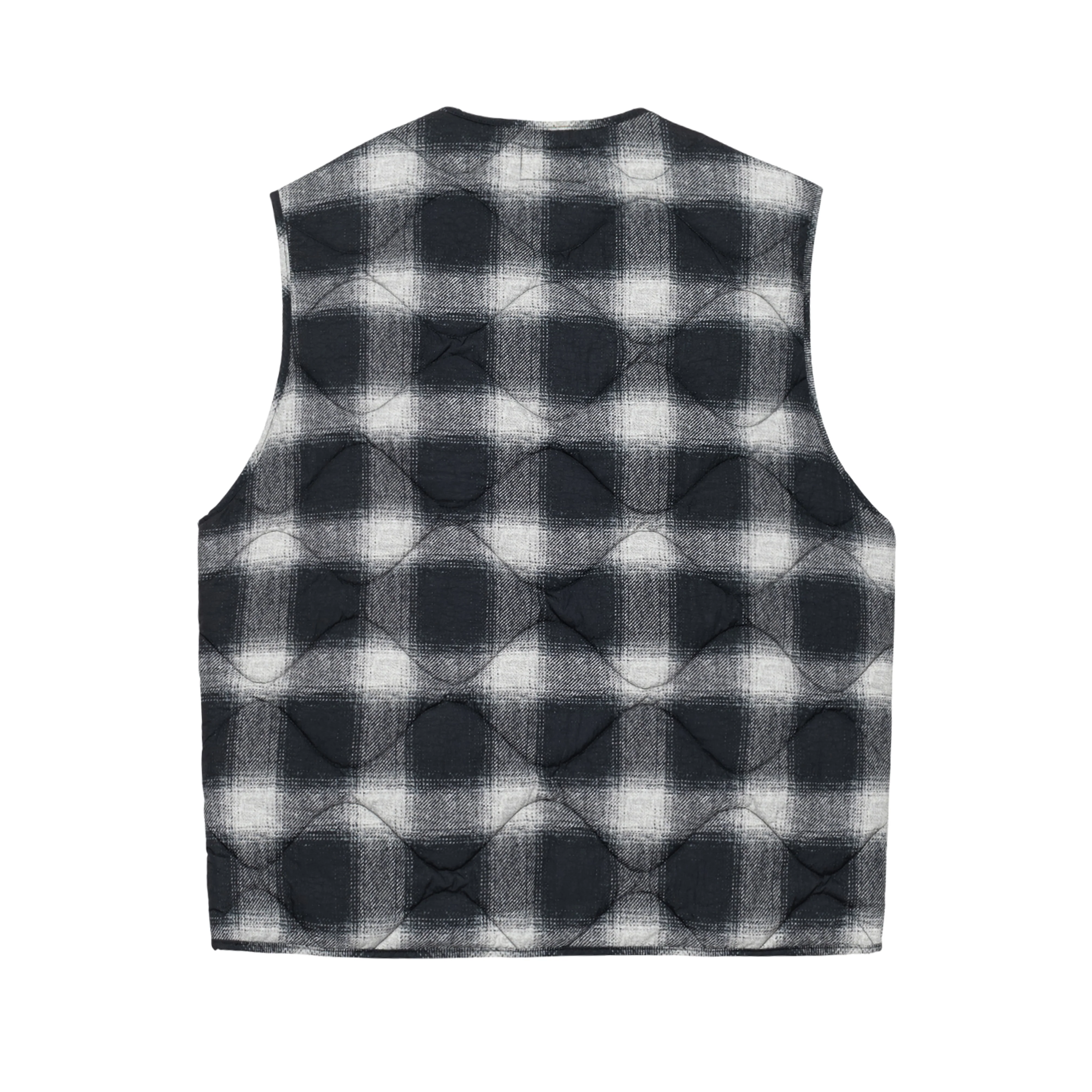 Stüssy - Plaid Nylon Liner Vest - (Black) - Image 2