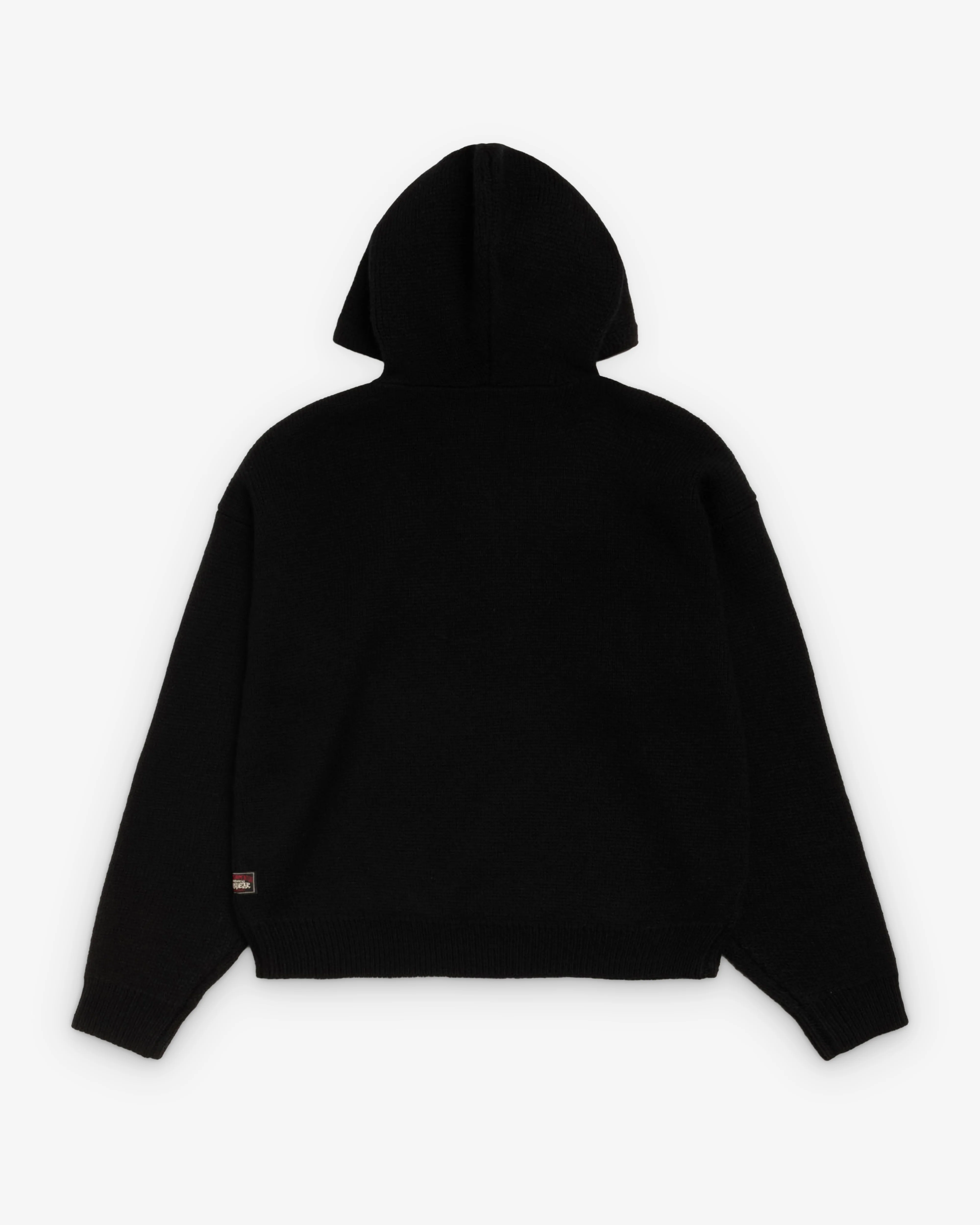 Stüssy - Men's Quarter Zip Sweater Hoodie - (Black) - Image 2