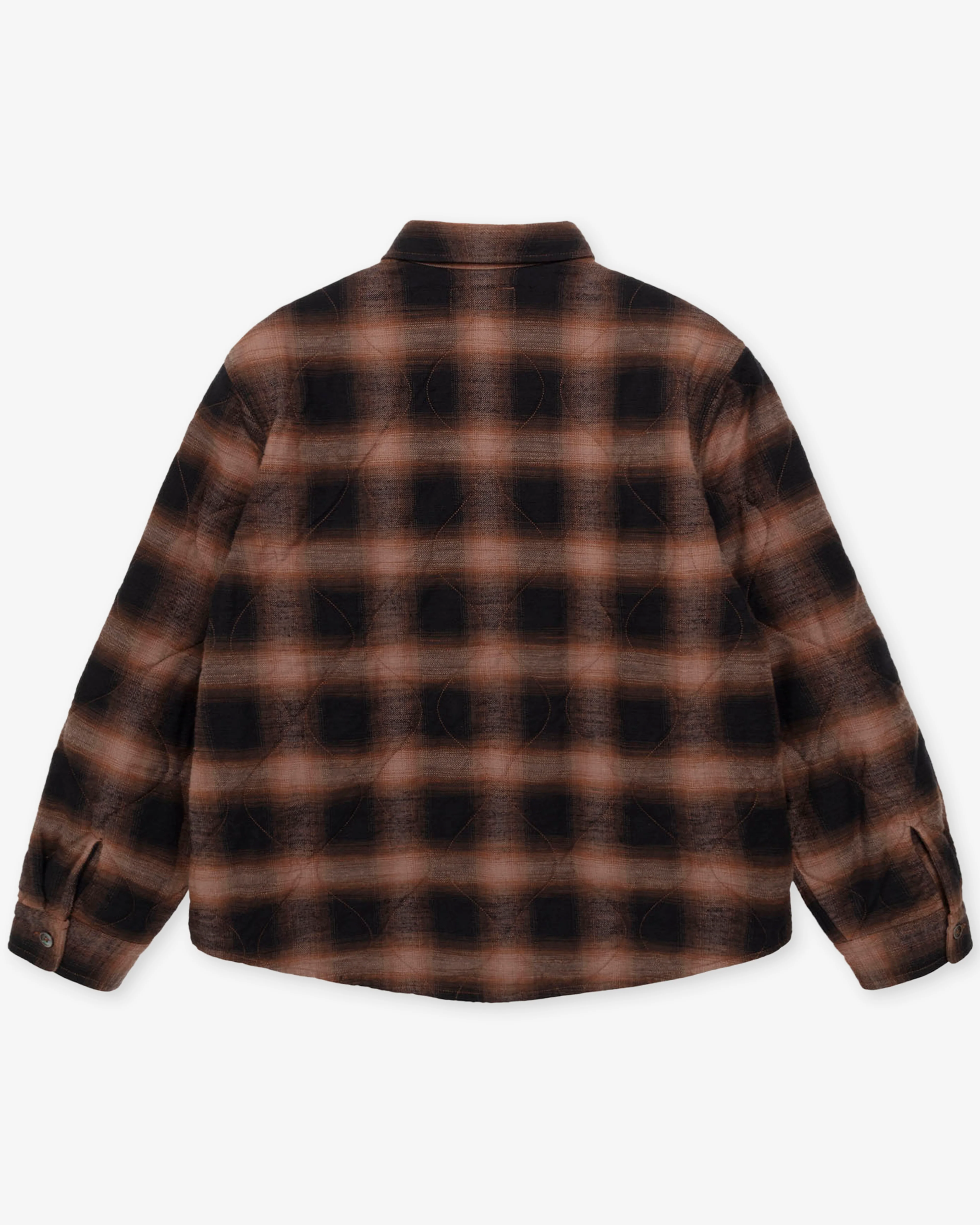 Stüssy - Men's Quilted Plaid Shirt Jacket - (Brown) - Image 2
